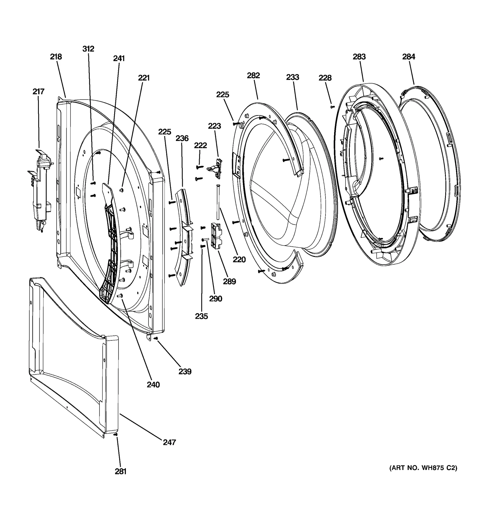 Outer Door Frame Assembly