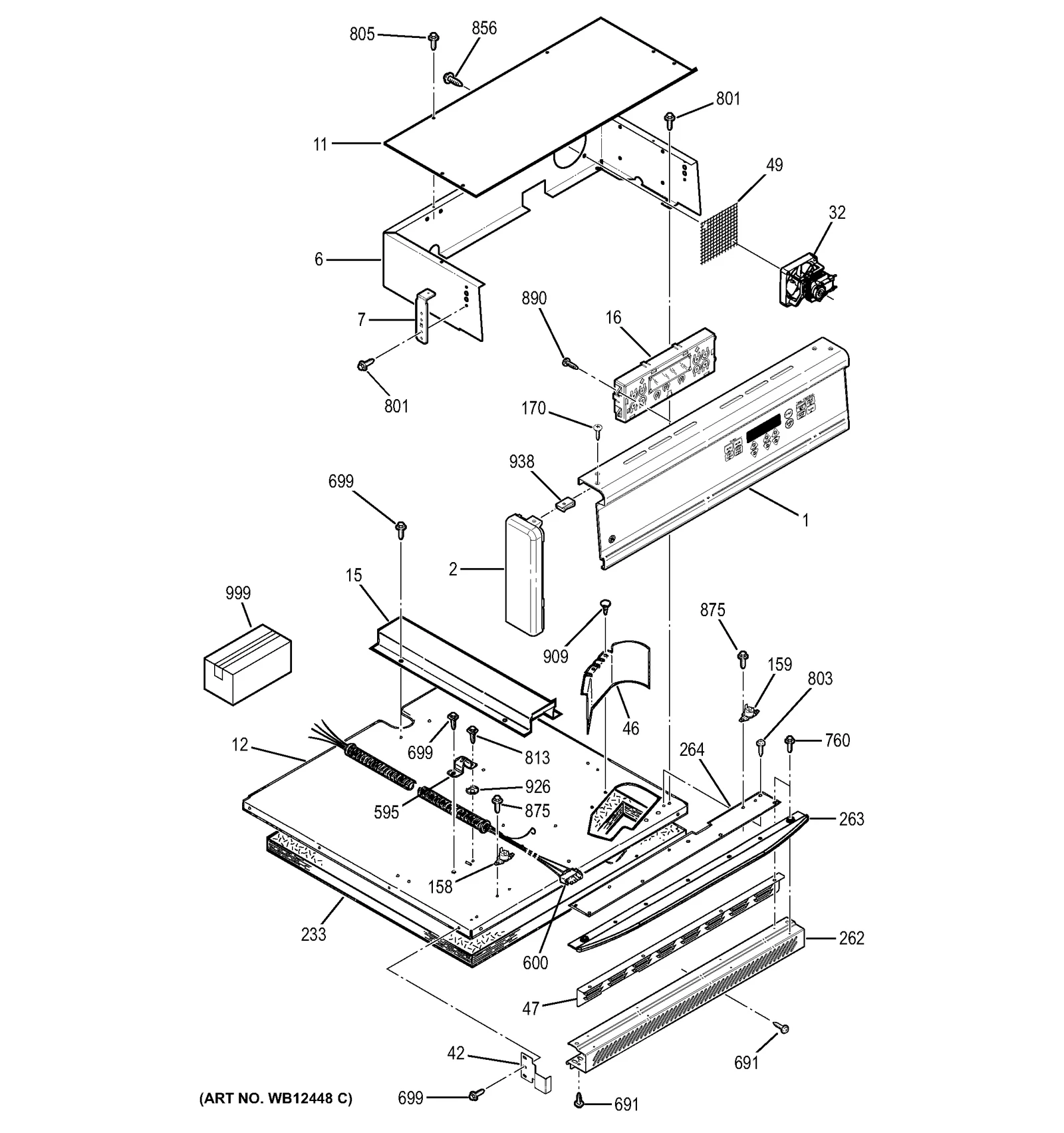 Control Panel Assembly with Light
