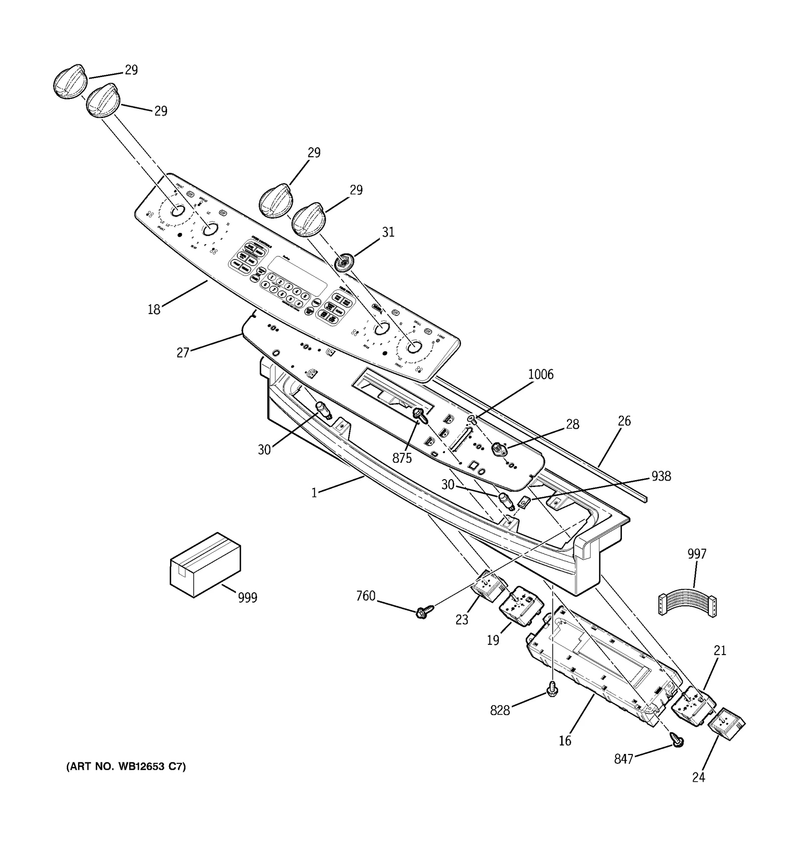 Black Glass Touch Assembly