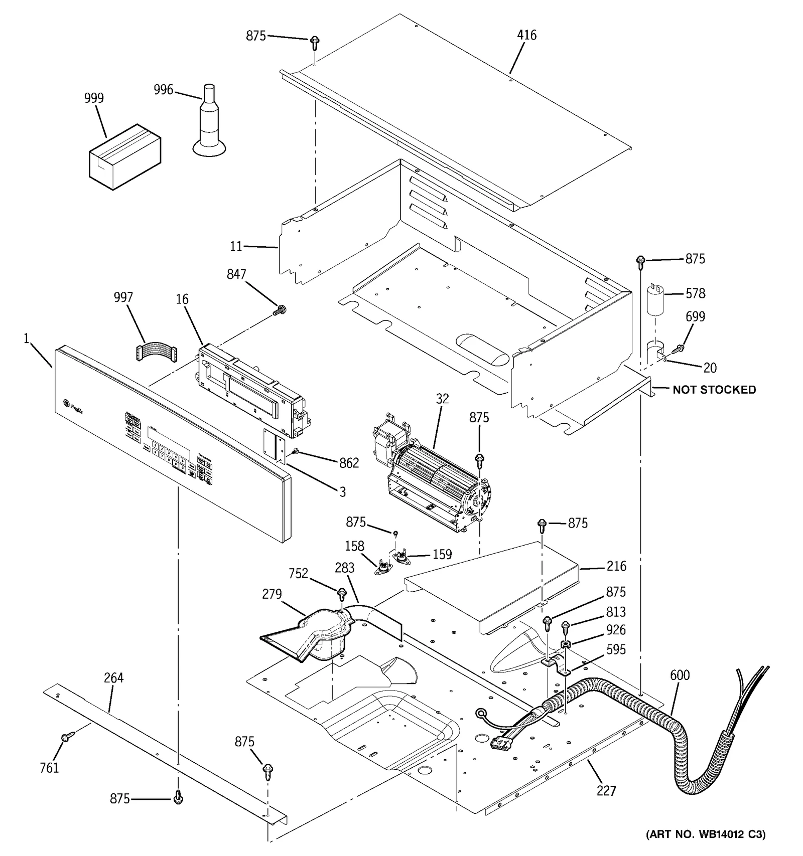 Control Panel and Tape Assembly