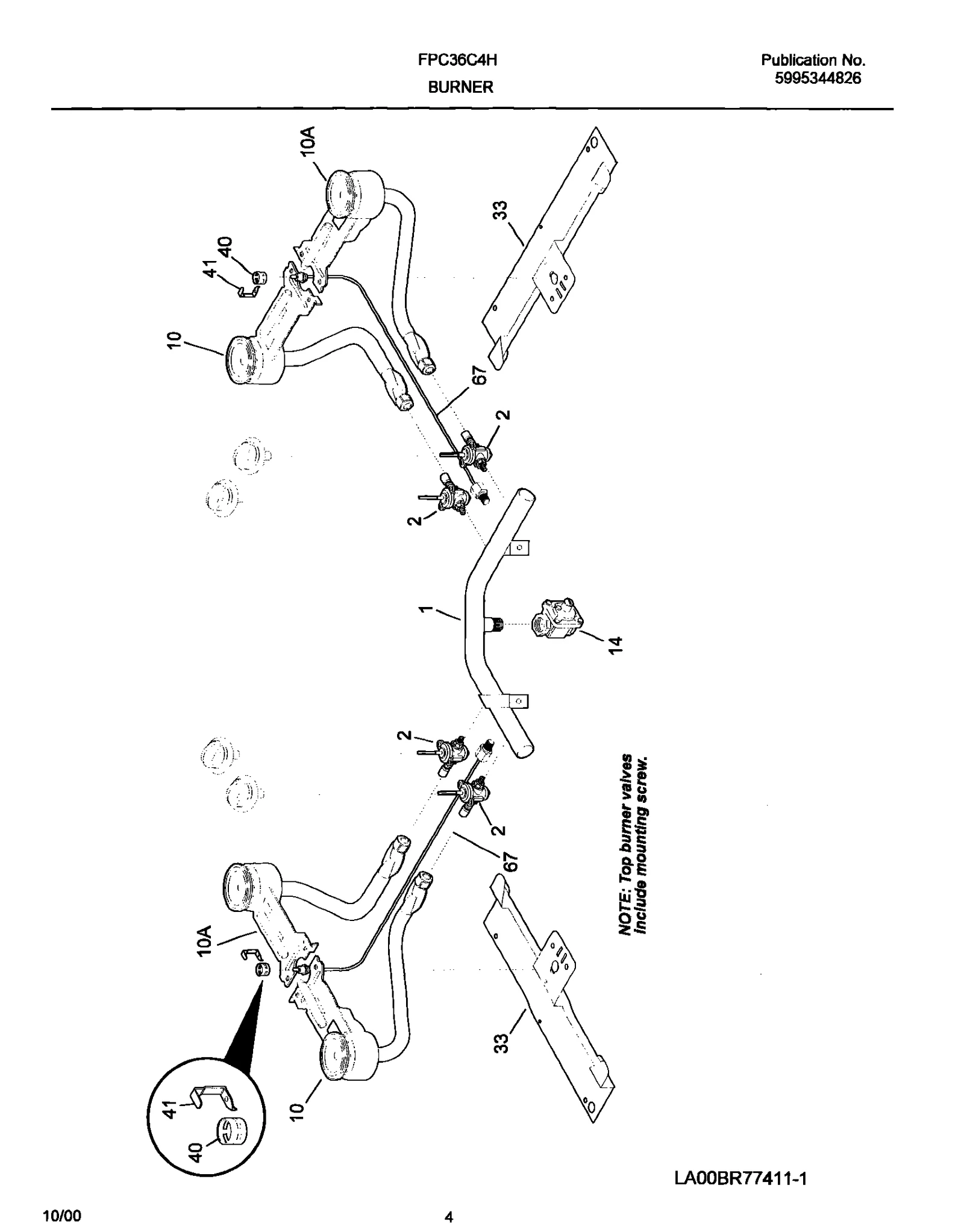 Top Burner Valve