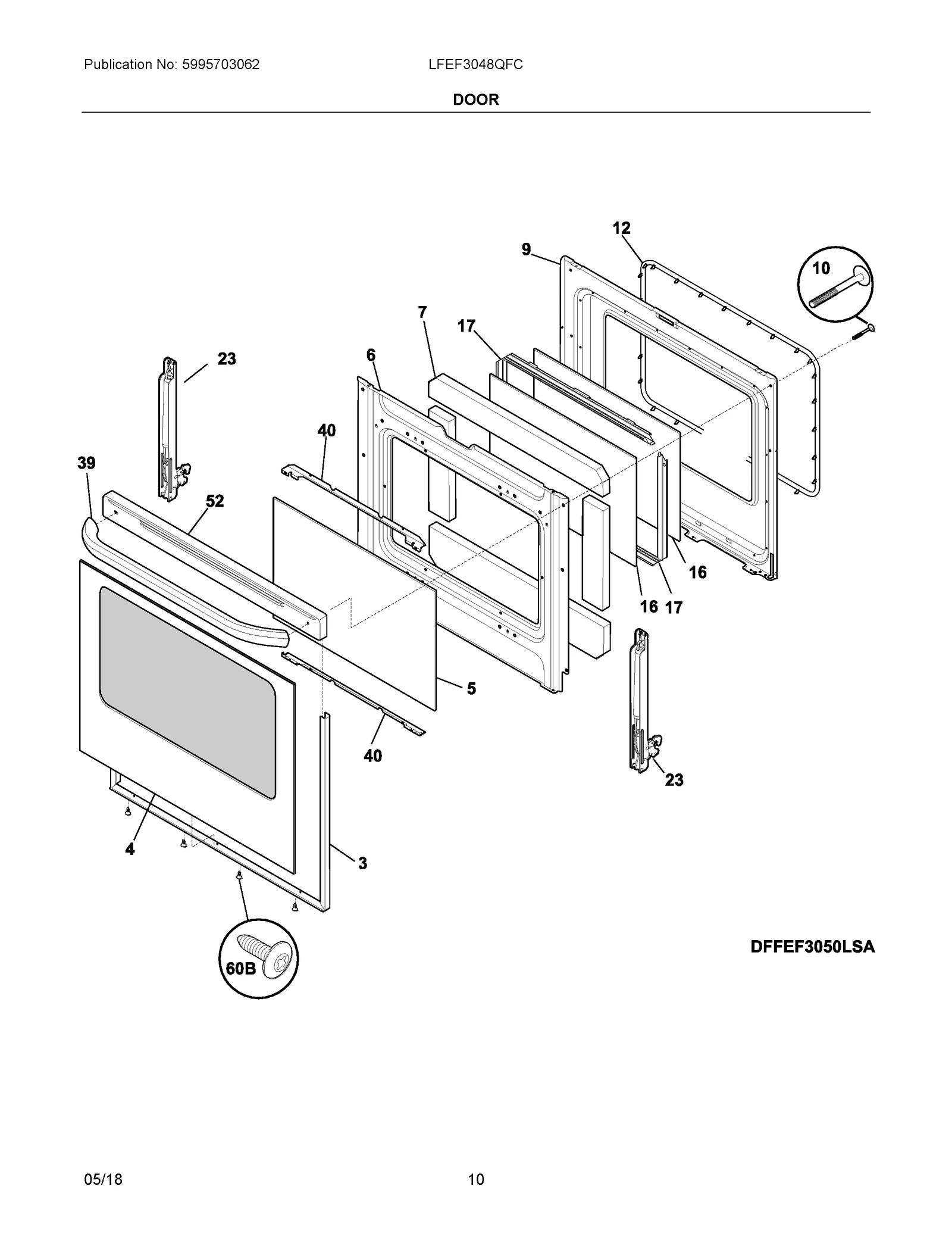 BX E SC Door Glass
