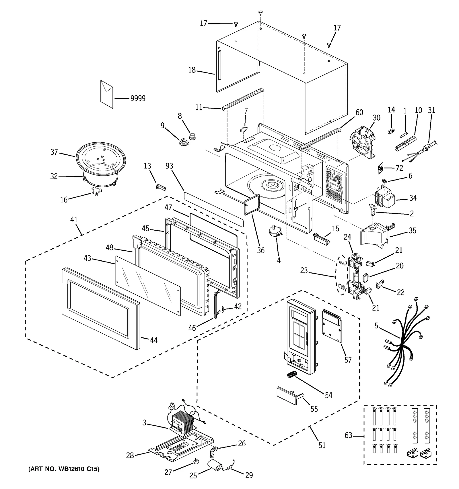 Control Panel Assembly Black