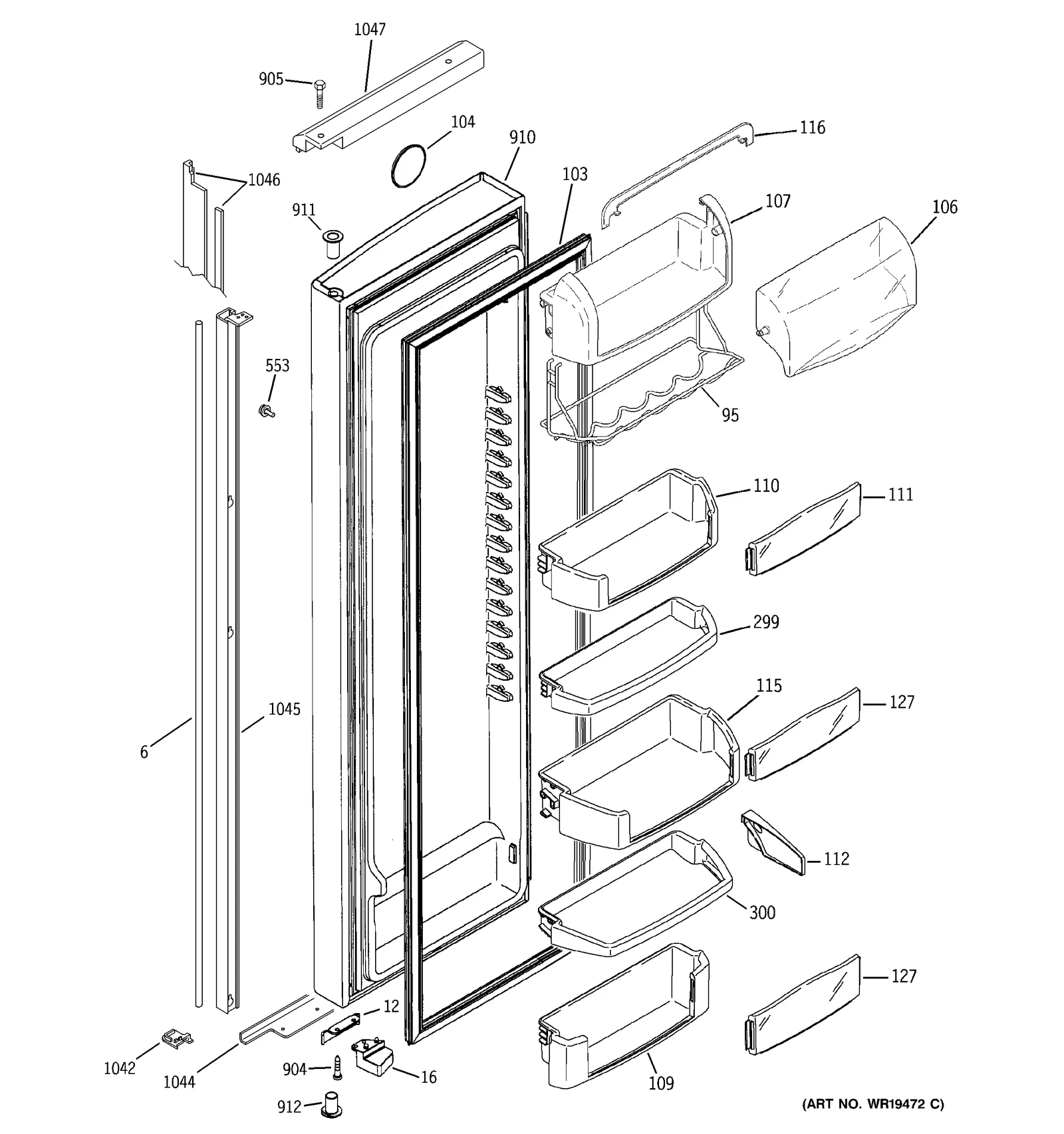 Door Foam Assembly Black