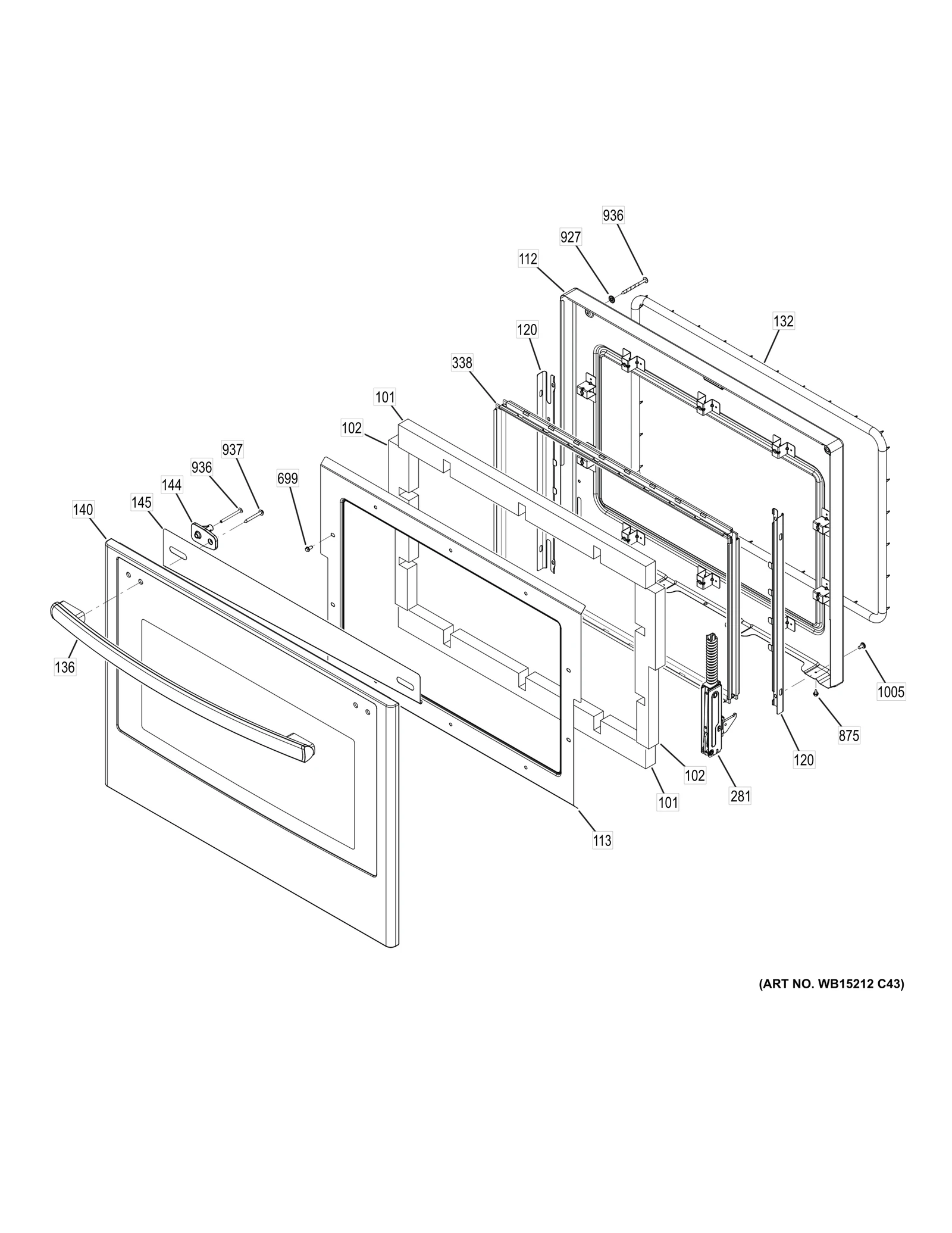 White Outer Door Assembly