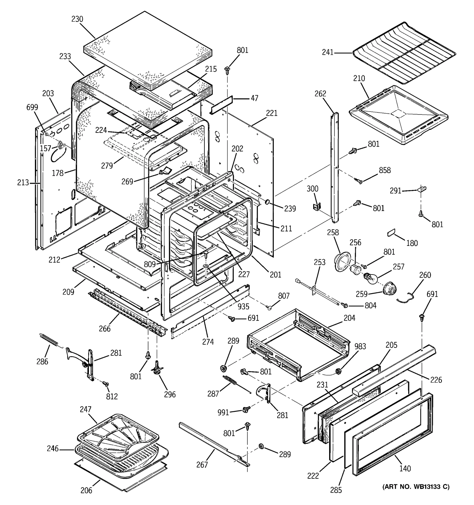 Drawer Broil Assembly with Rollers