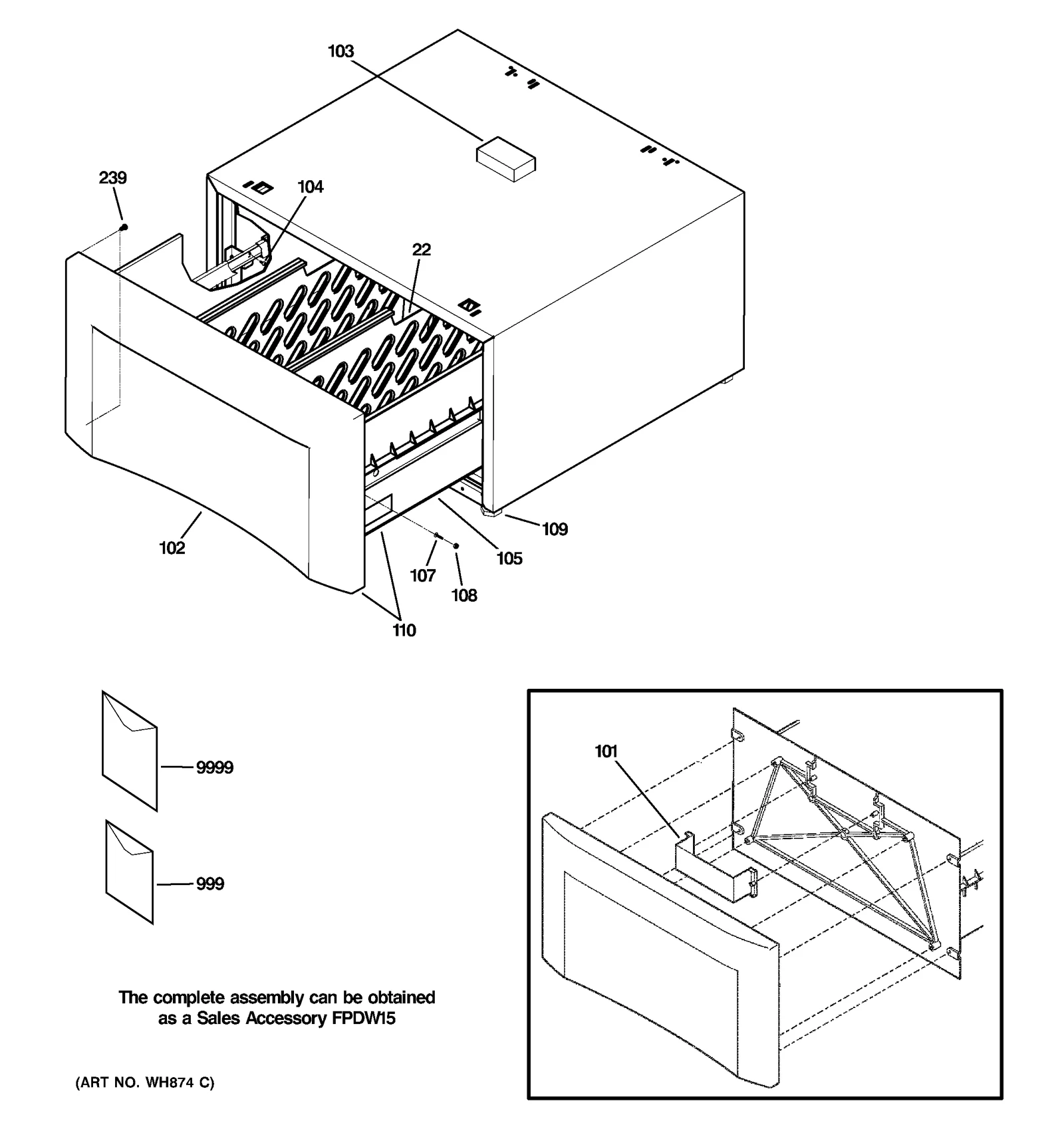 Pedestal Drawer Assembly