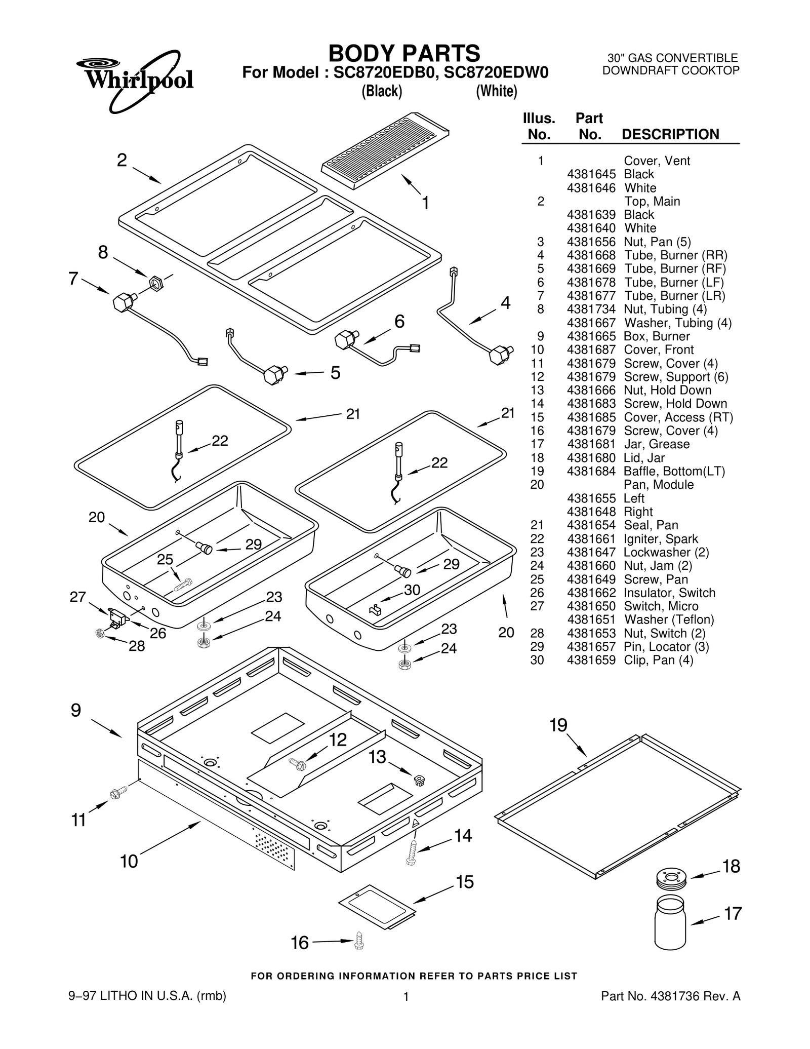 60 Range Grill Module Fan Micro Switch