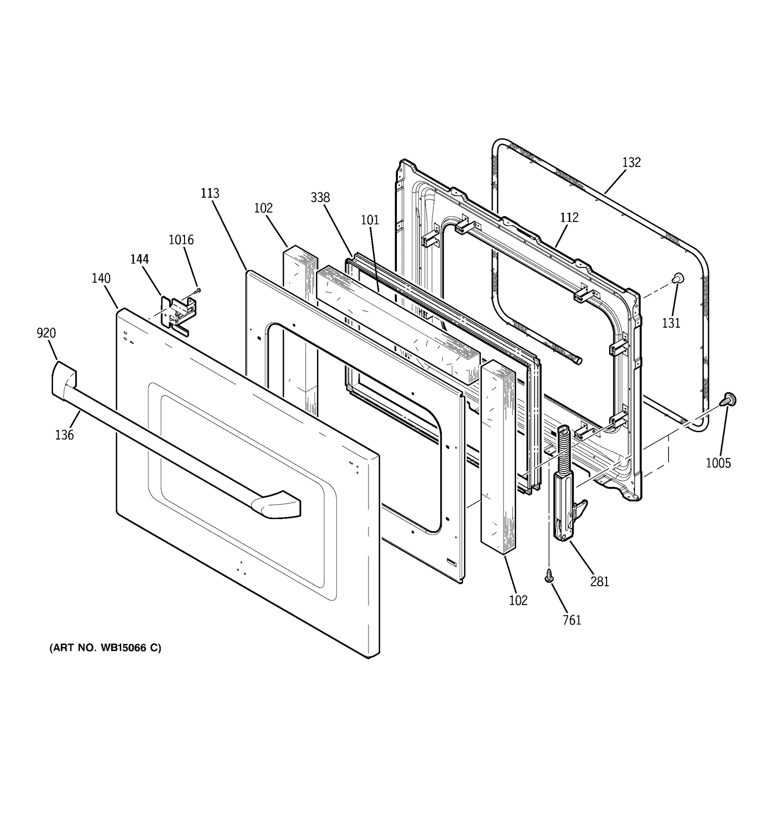 Outer Door Assembly (Stainless Steel)