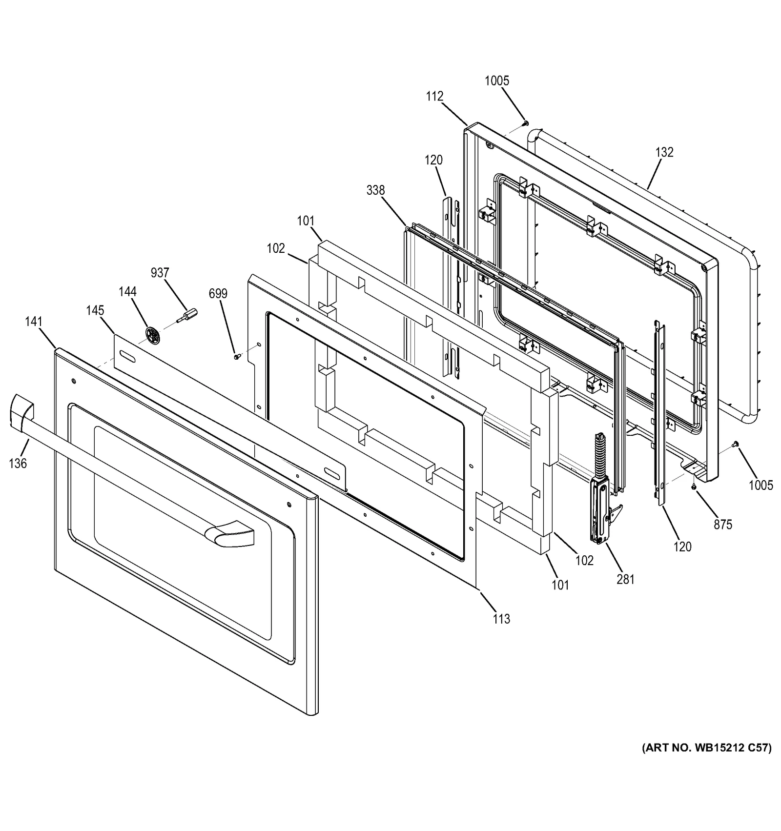 Door Glass and Trim Assembly