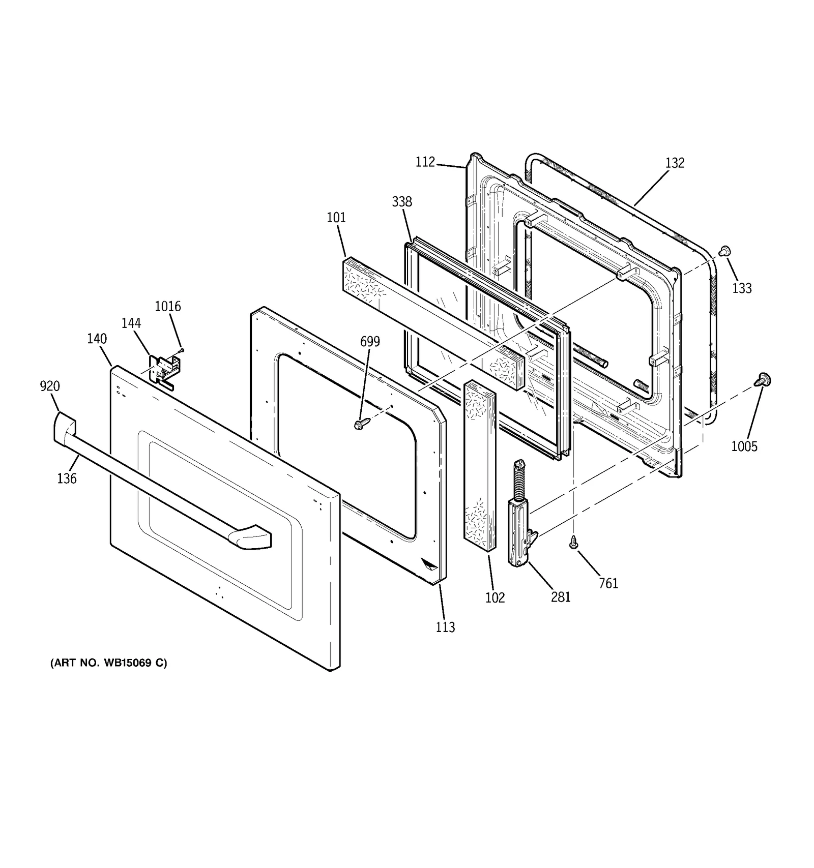 Outer Door Assembly (Stainless Steel)