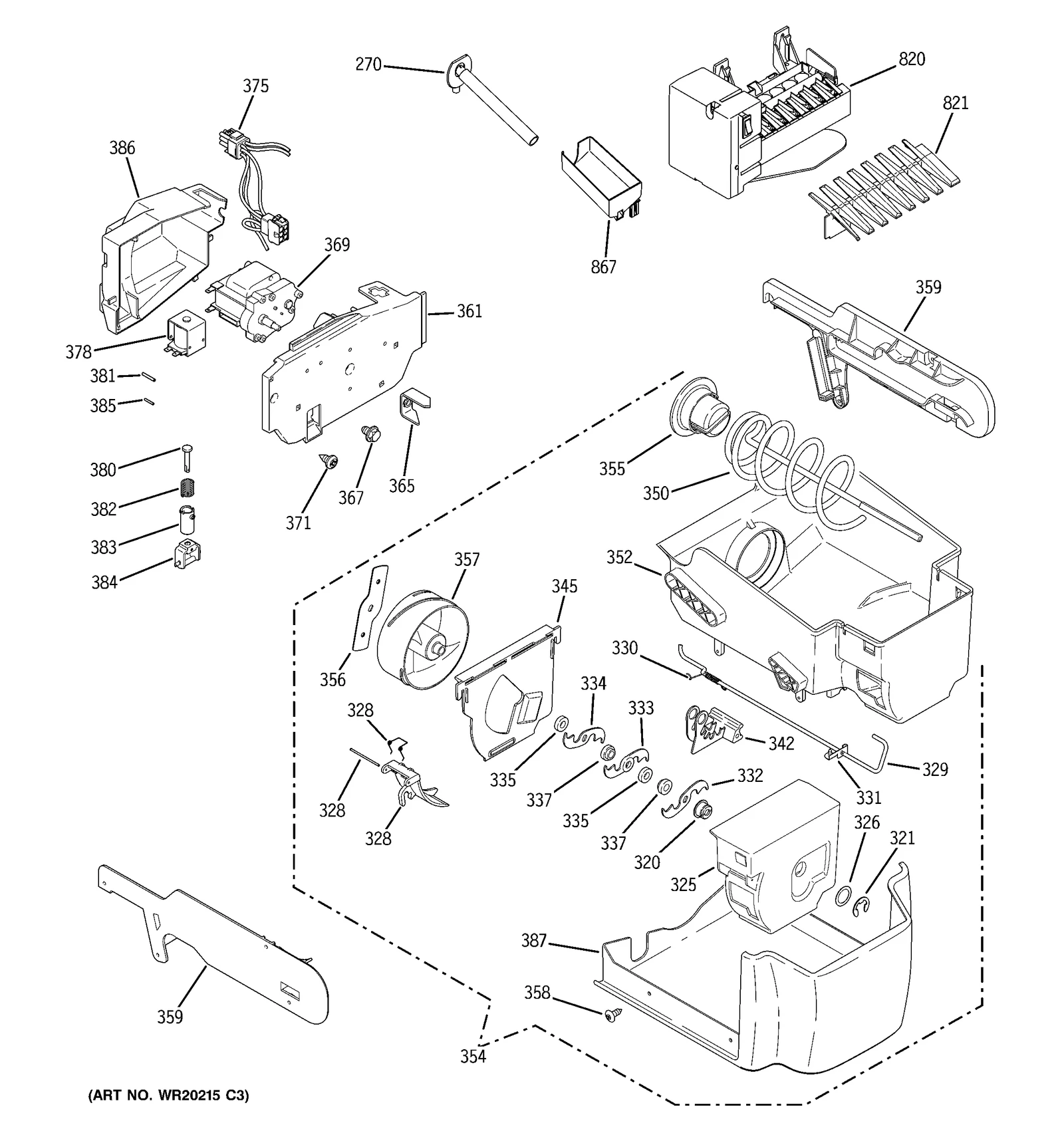 Bucket and Auger Assembly