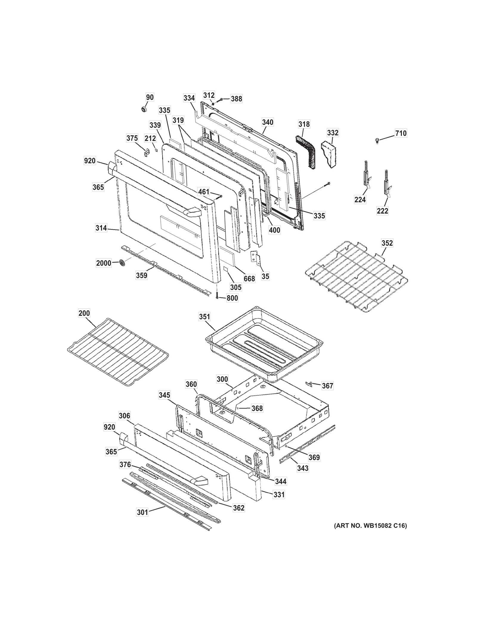 Glass and Panel Door Assembly