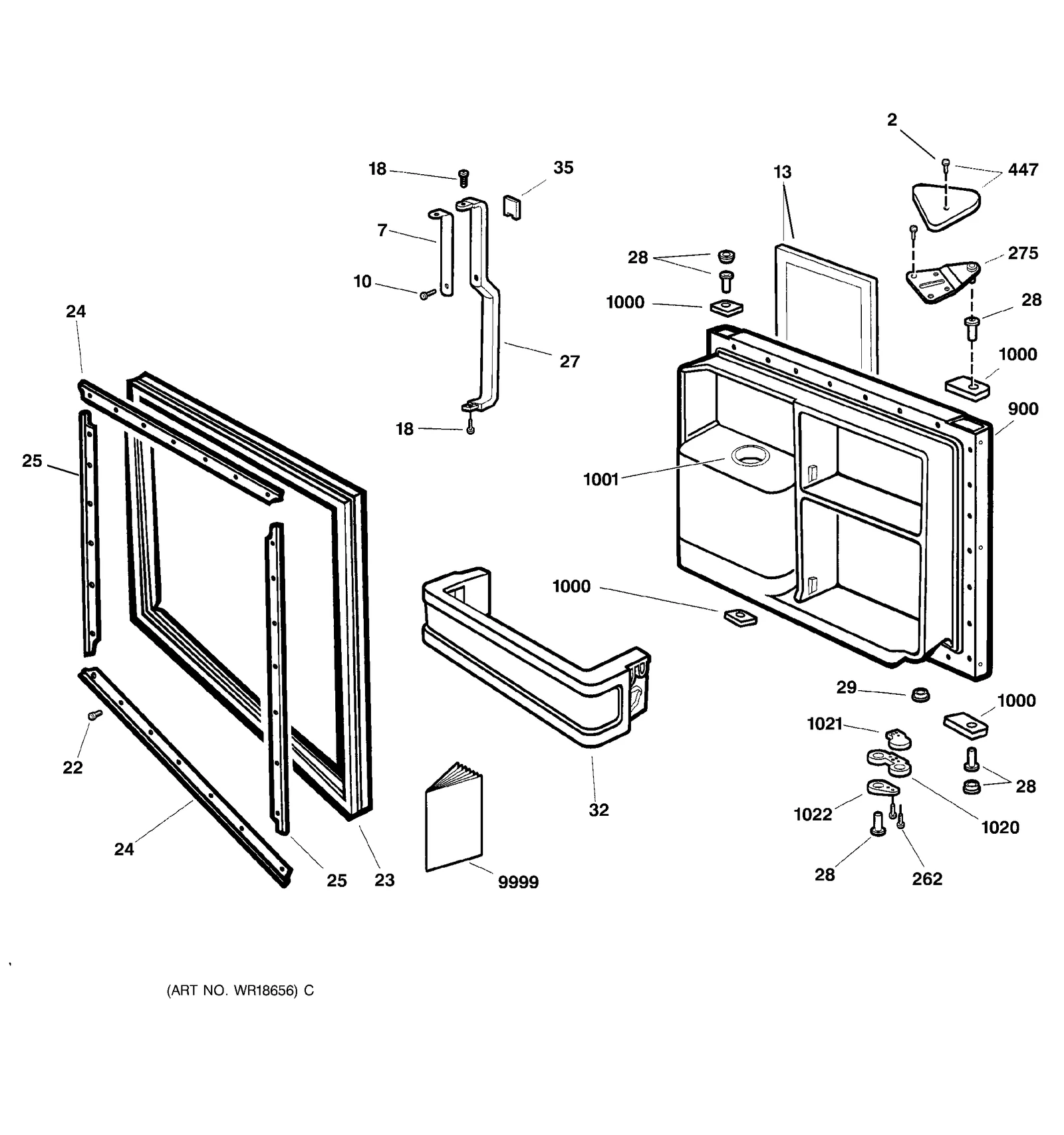 Left Hand Door Assembly Stainless Steel