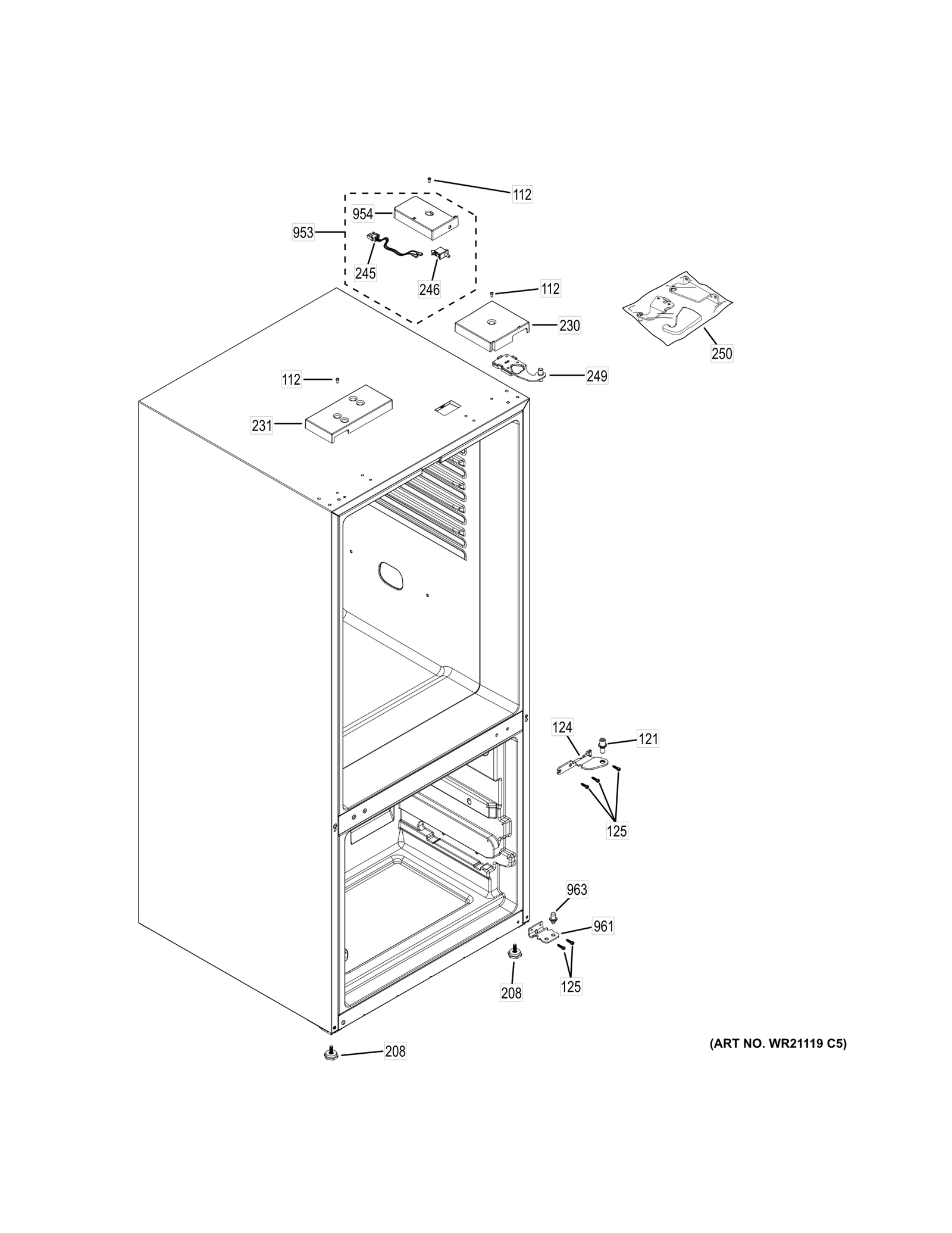 Top Left Hand Cover Hinge