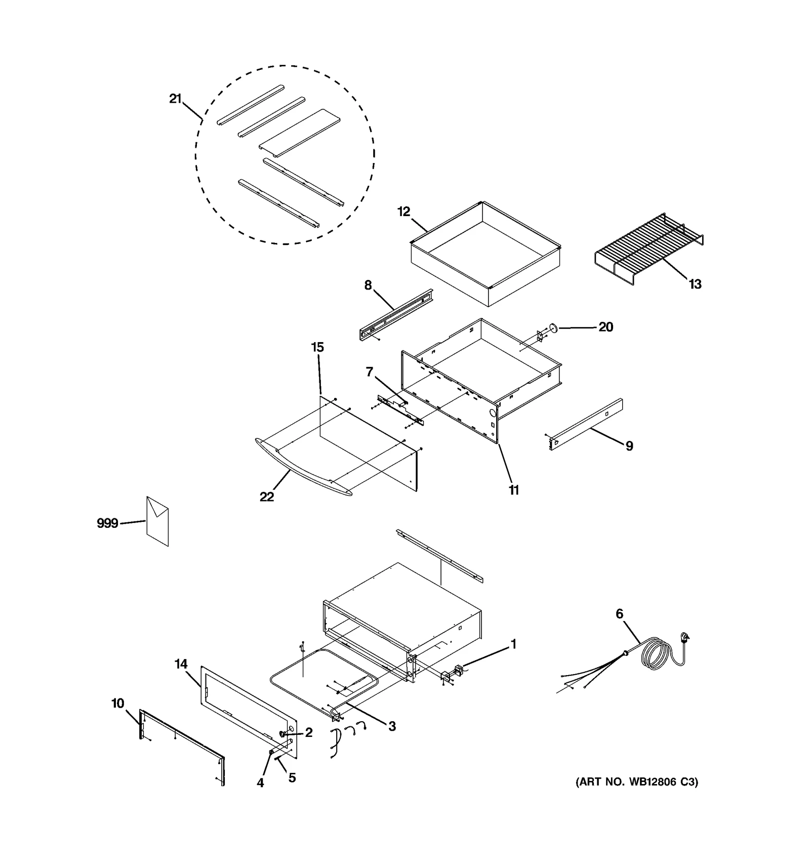 Drawer Front Assembly 30" Bisque