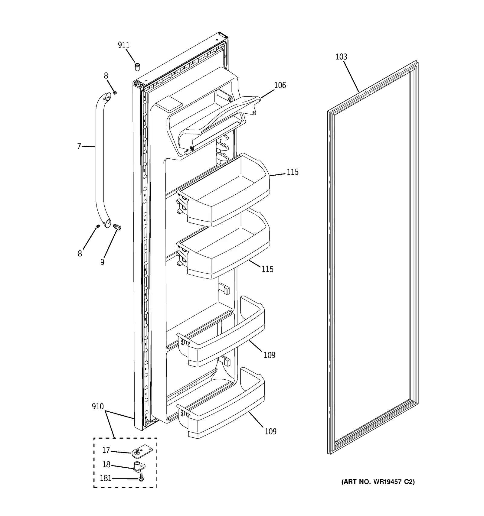 DOOR Assembly FOAM FF BK