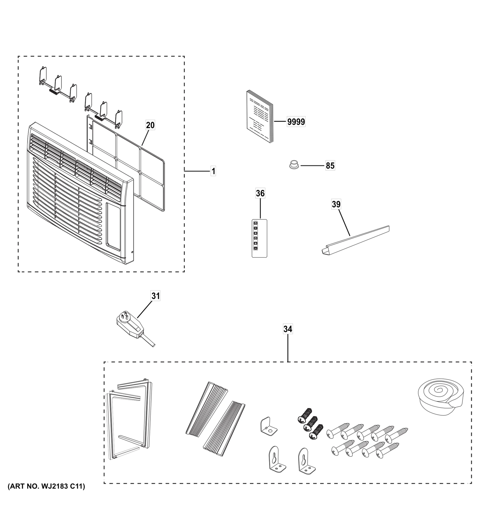 Black-Front Panel Assembly