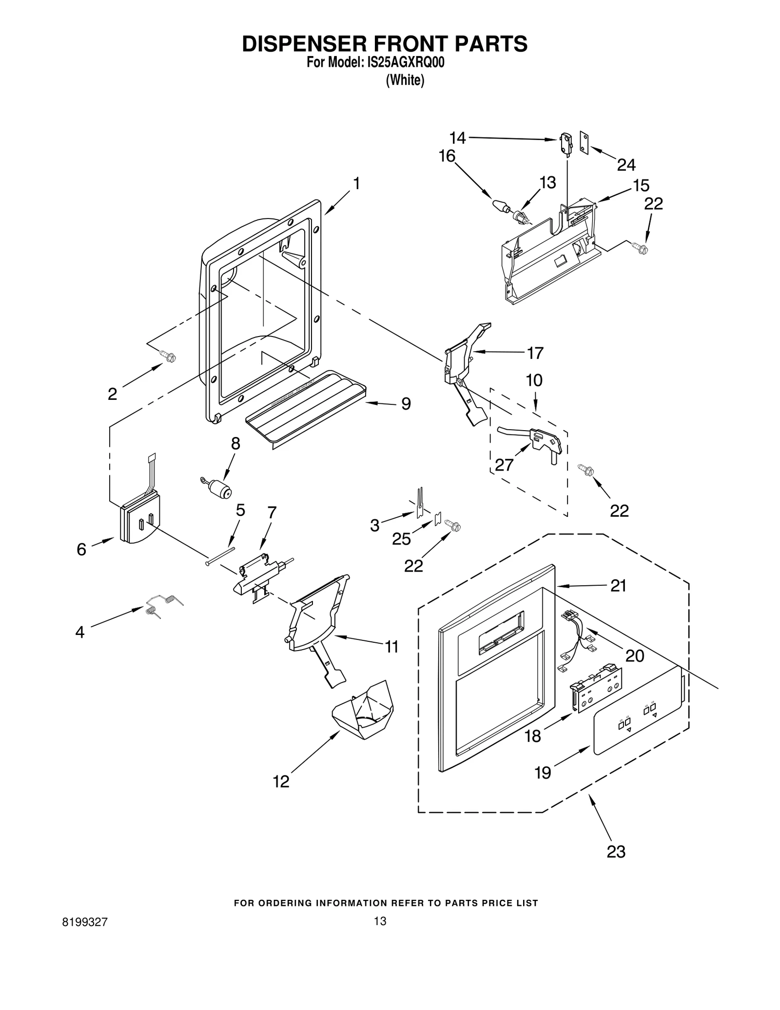 Dispenser Front Panel