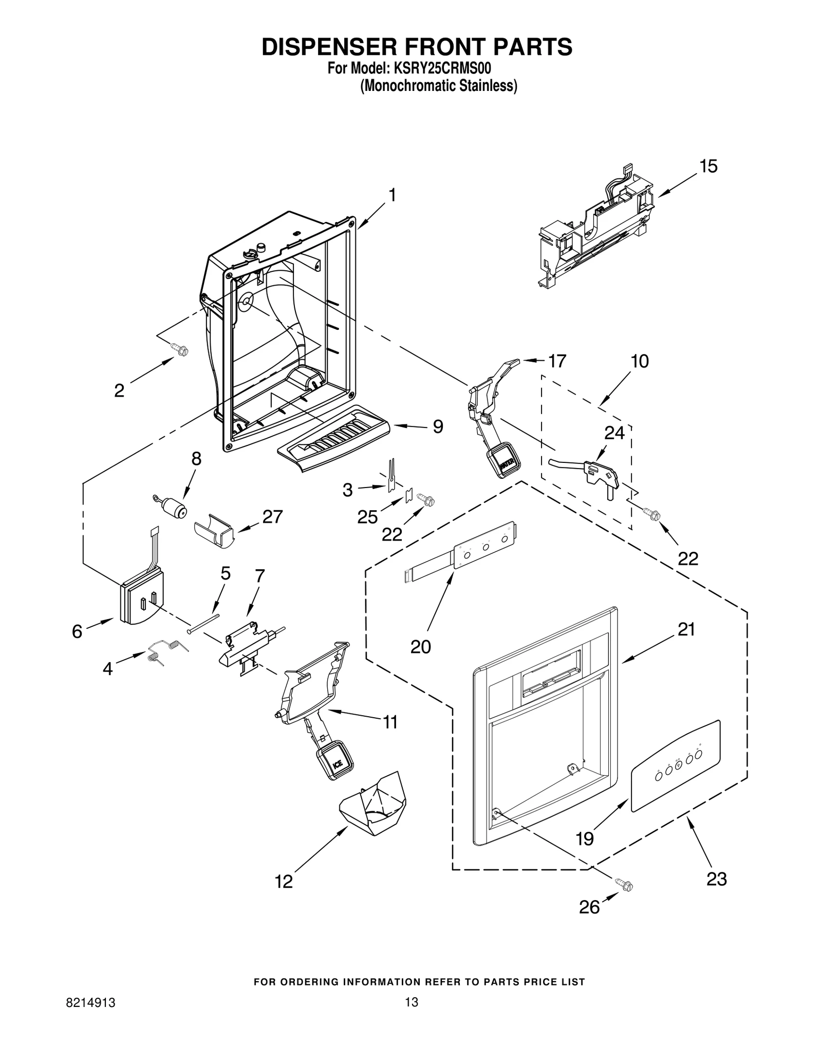 Dispenser Front Panel