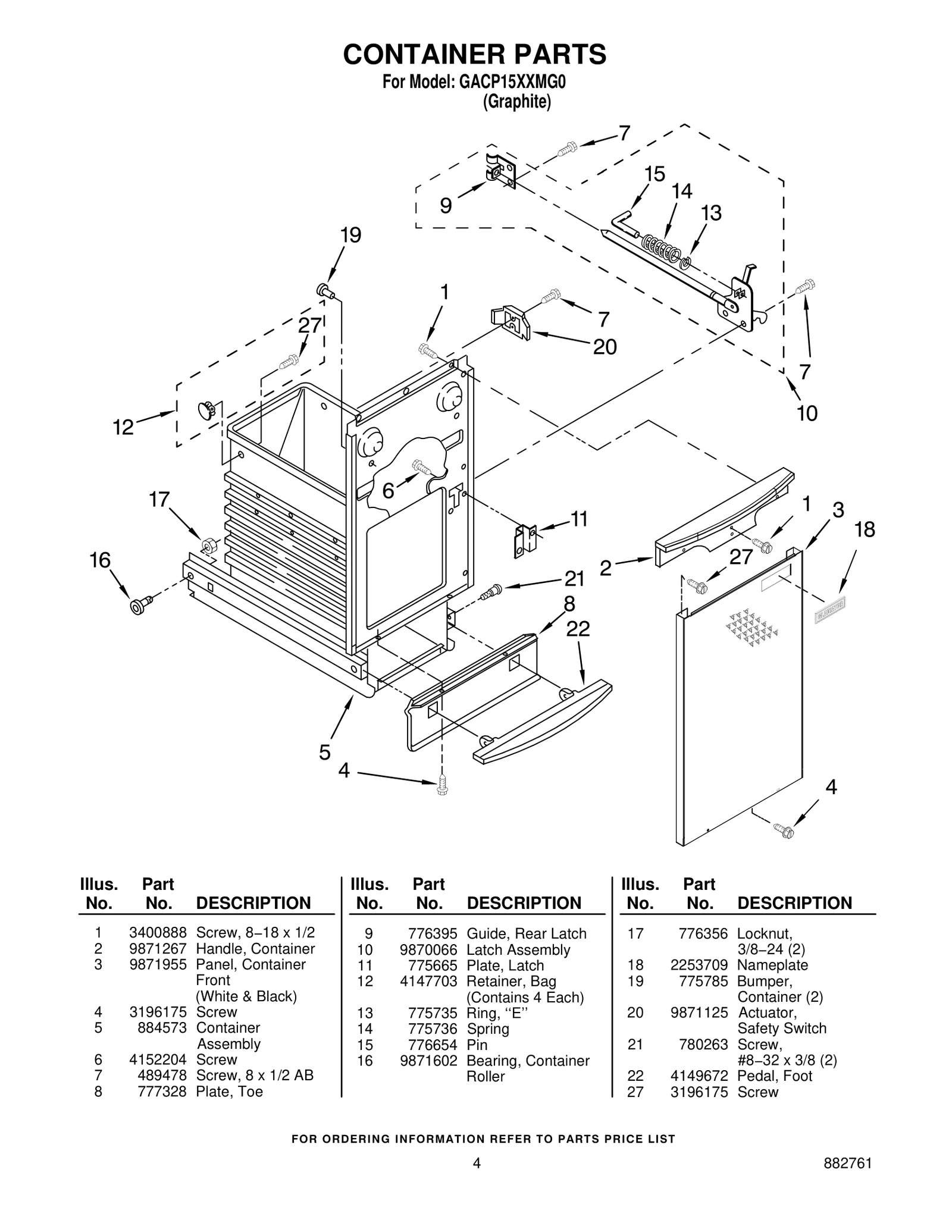 Front Container Panel