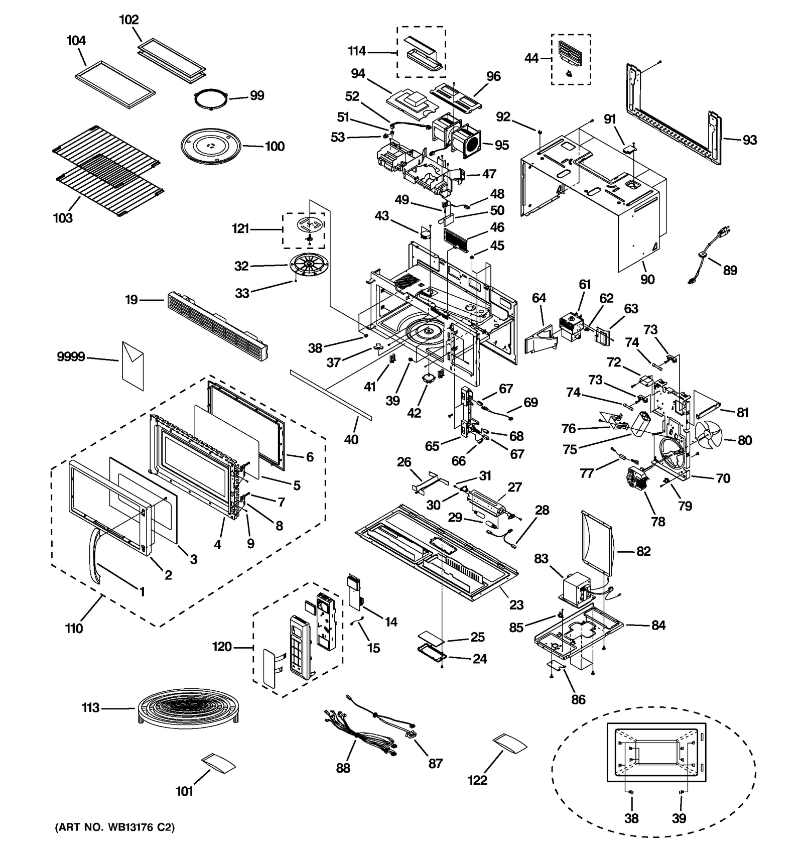 Black Control Panel Assembly