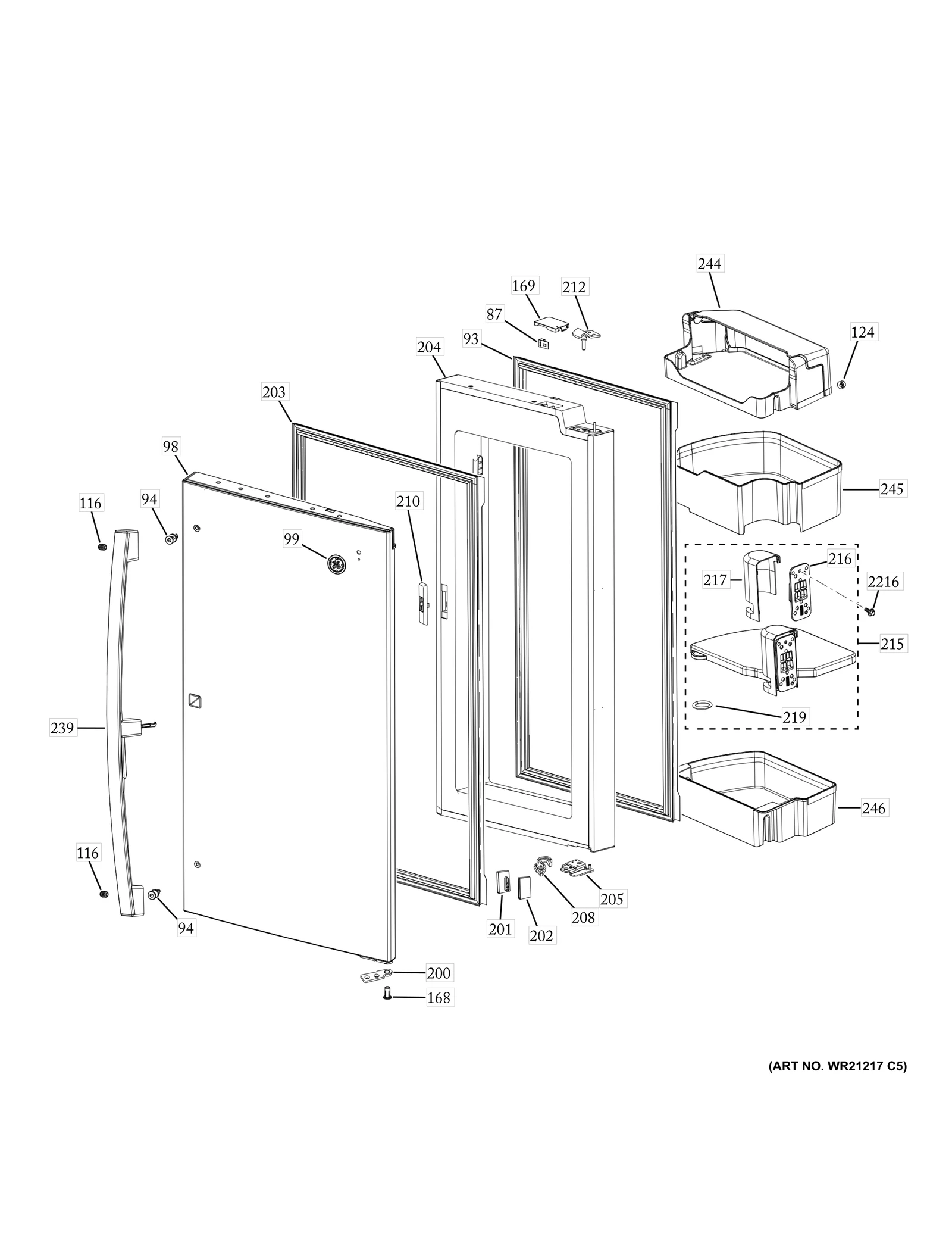 Gallon Bin Door