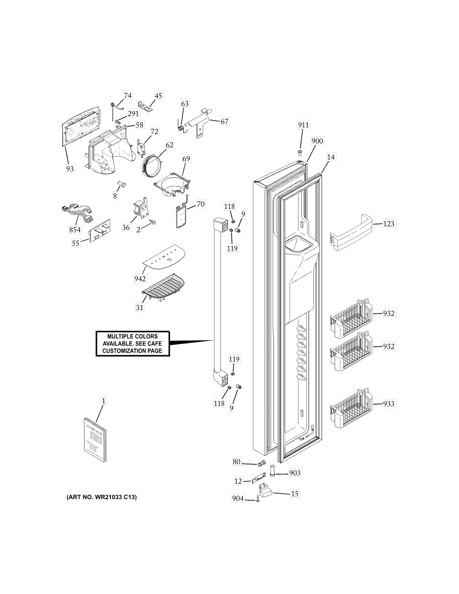 Door Foam Assembly Bow Stainless
