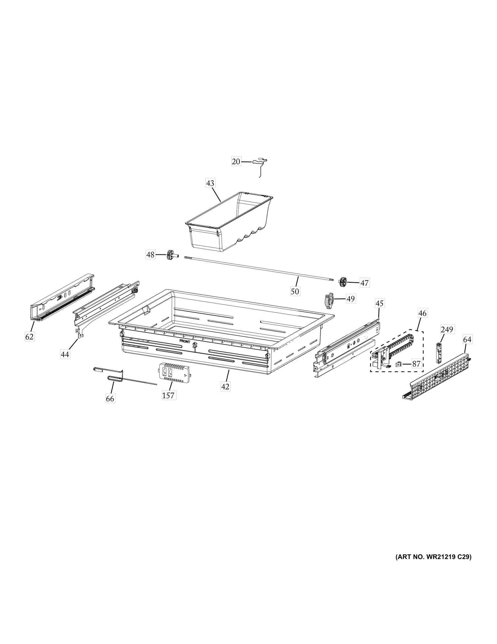 White Convertible Drawer Baske