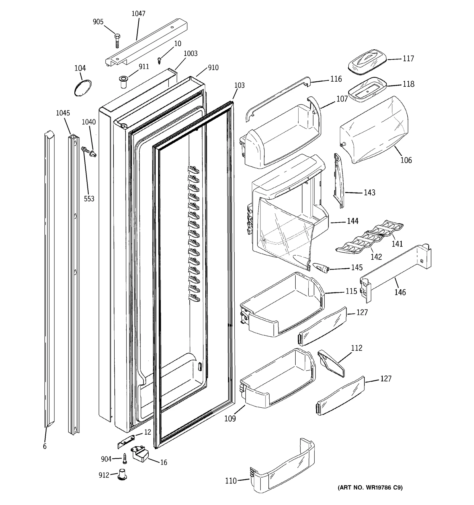 Flat Door Foam Assembly