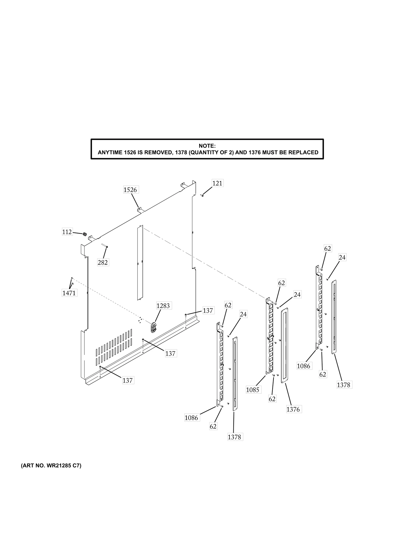 Center Cantilever Track Trim W