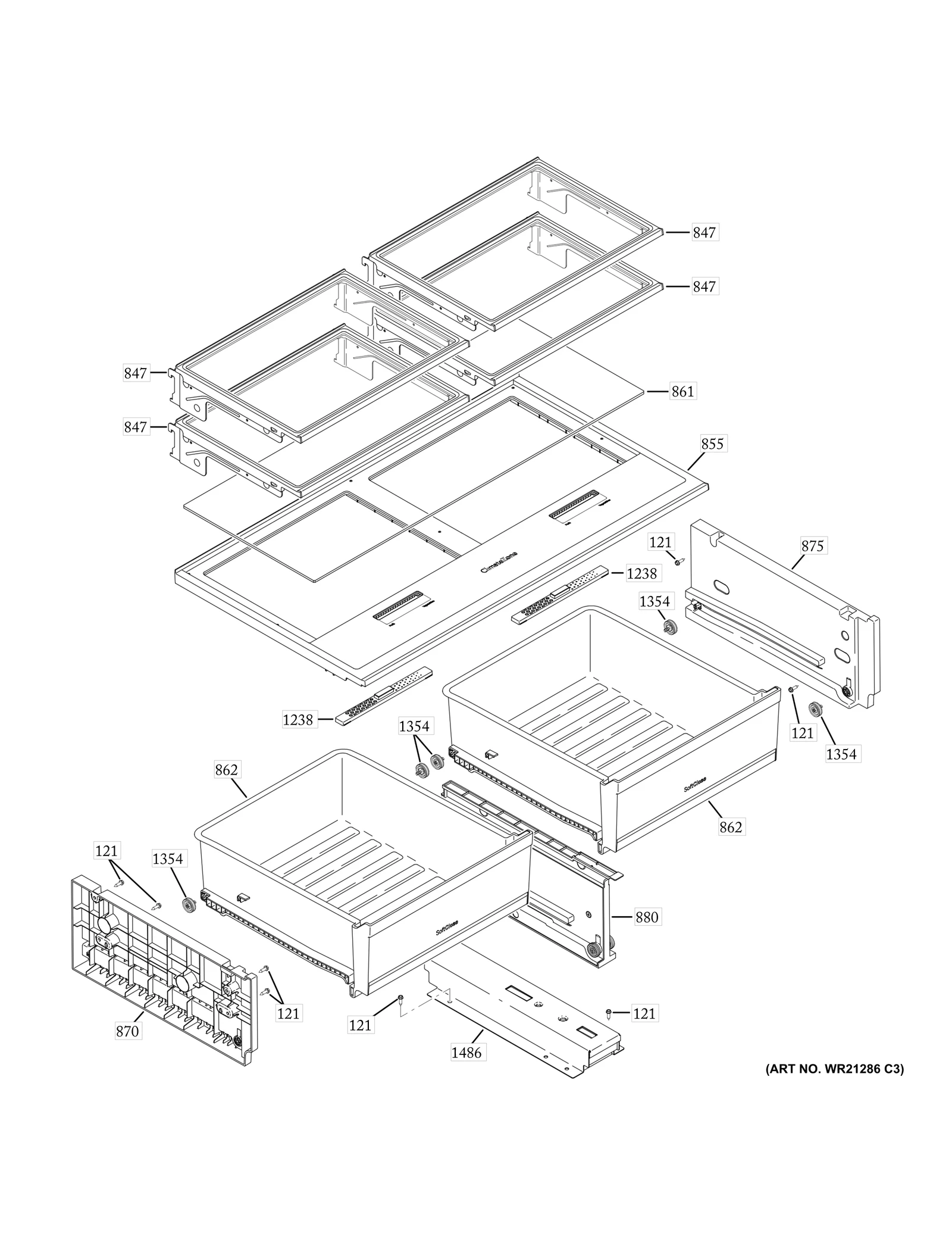 Left Slide Humidity Control Dr