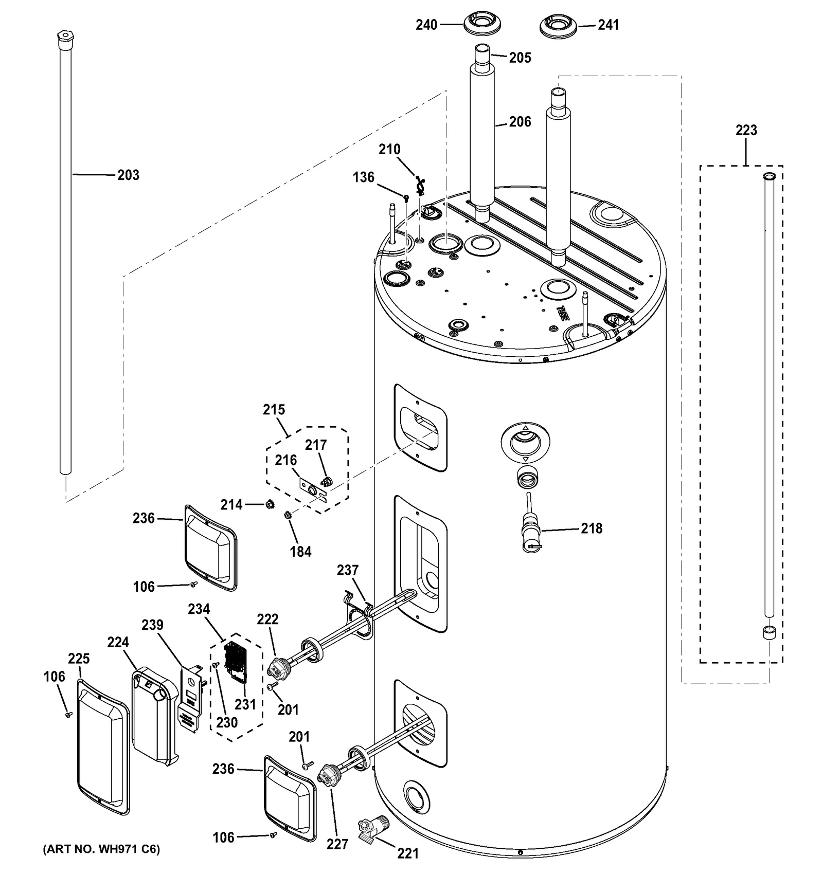 Heating Element with Gasket