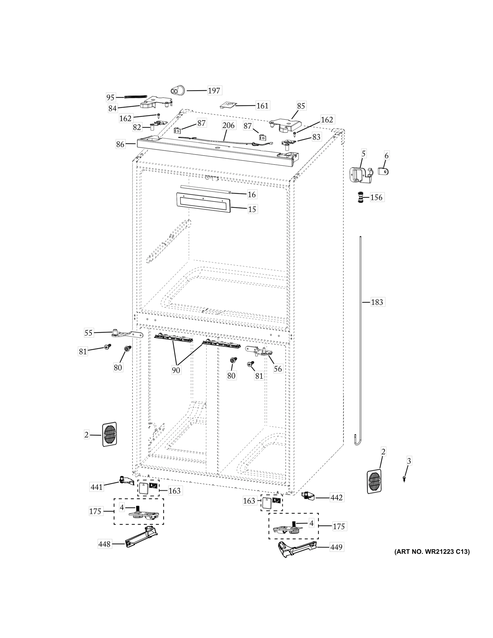Left Lower Hinge Cover