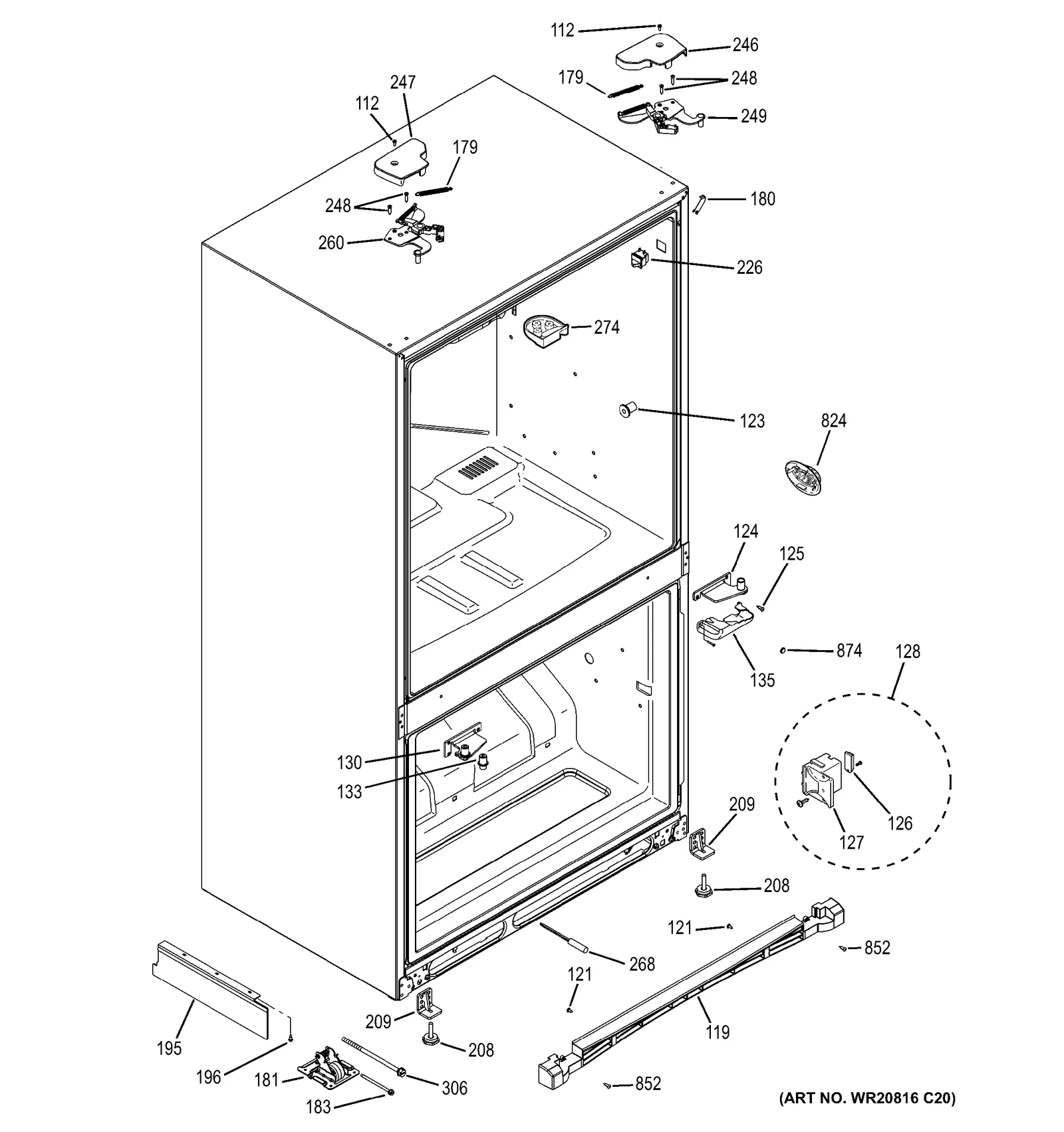 Top Left Hand Cover Hinge