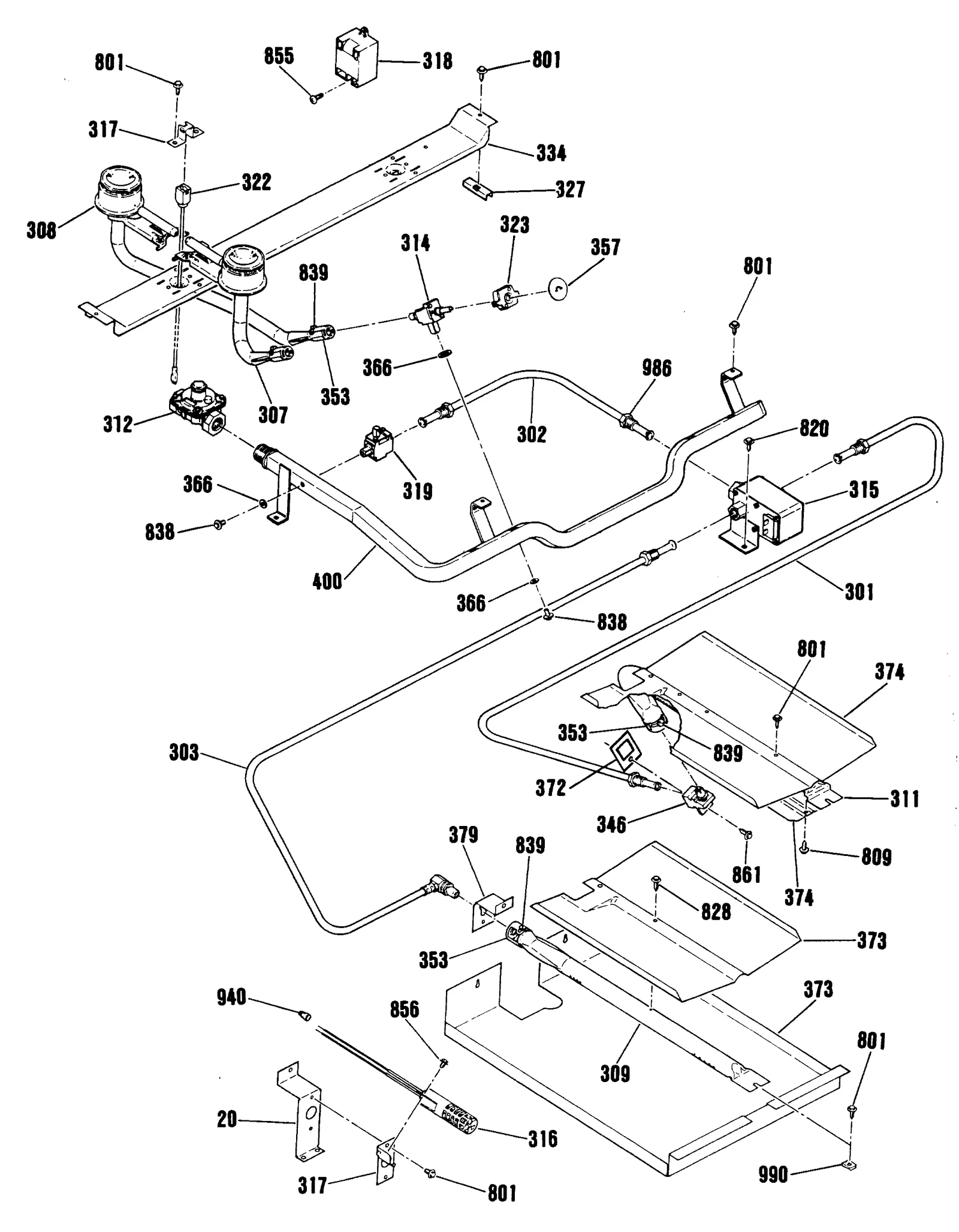 Lower Burner Baffle