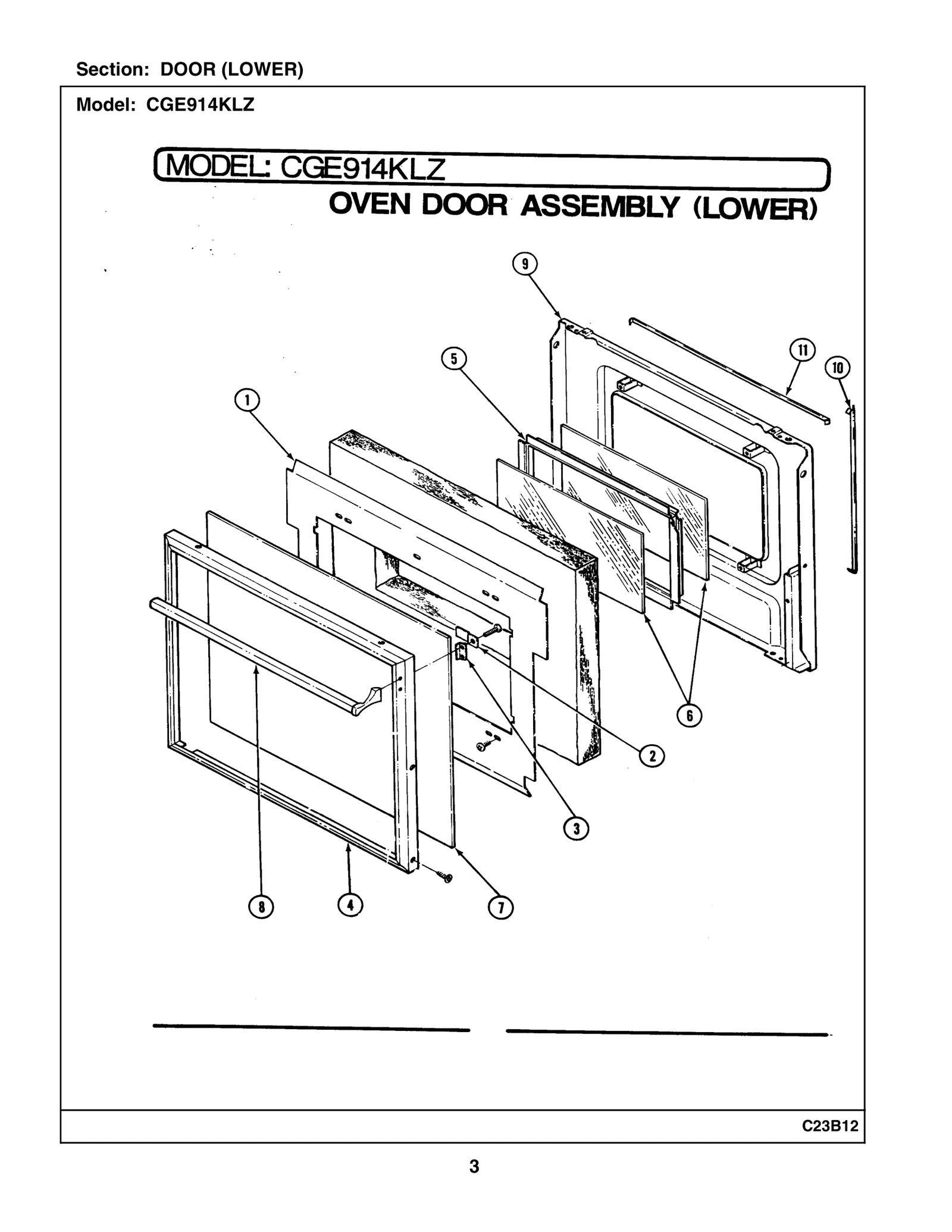 60 Range Vertical Side Door Seal