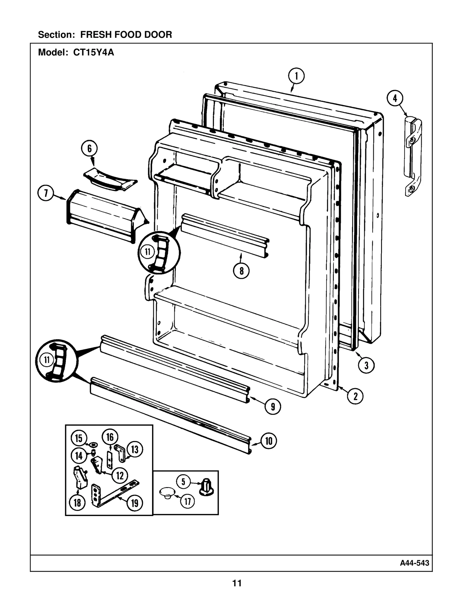 5 Refrigerator Door Handle Kit
