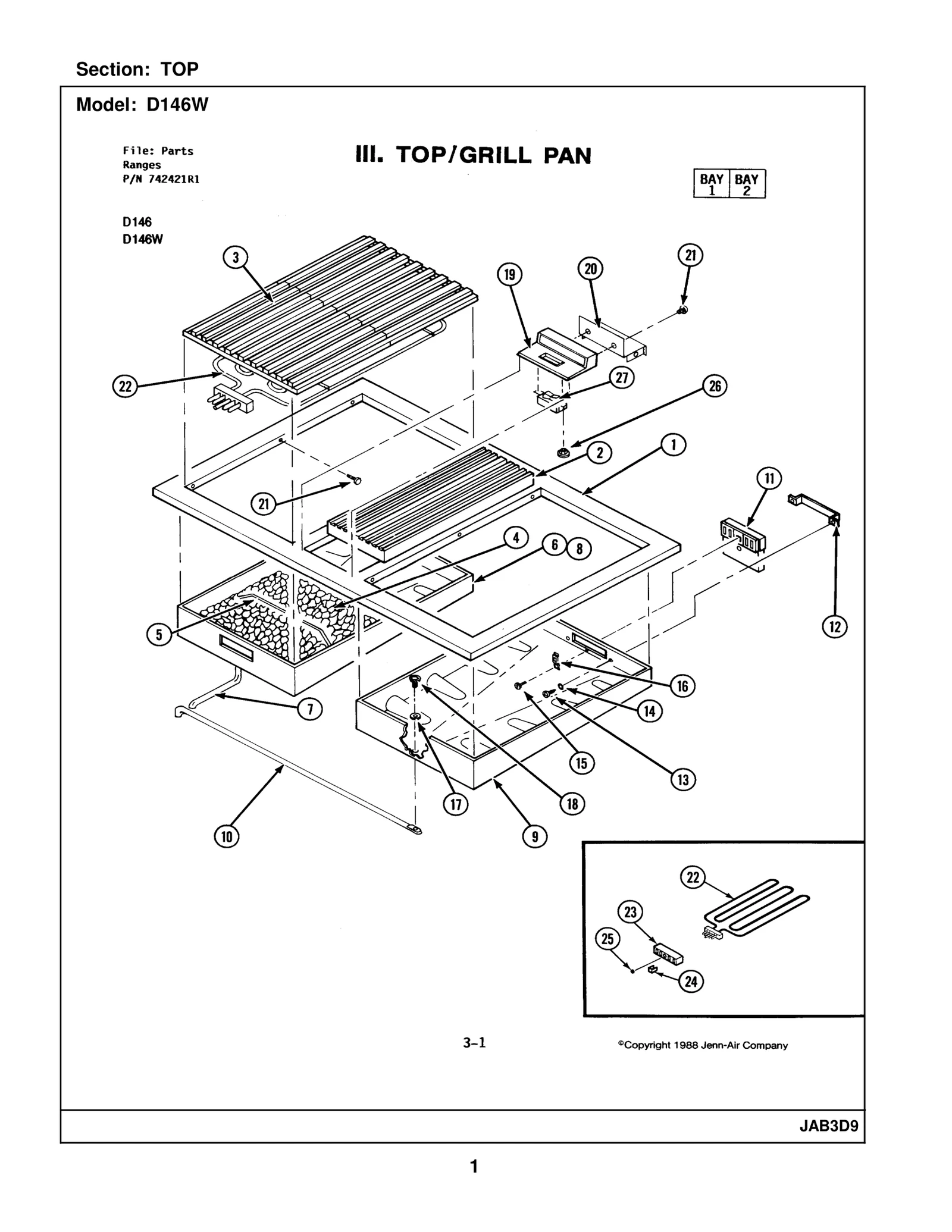 60 Range Grill Element