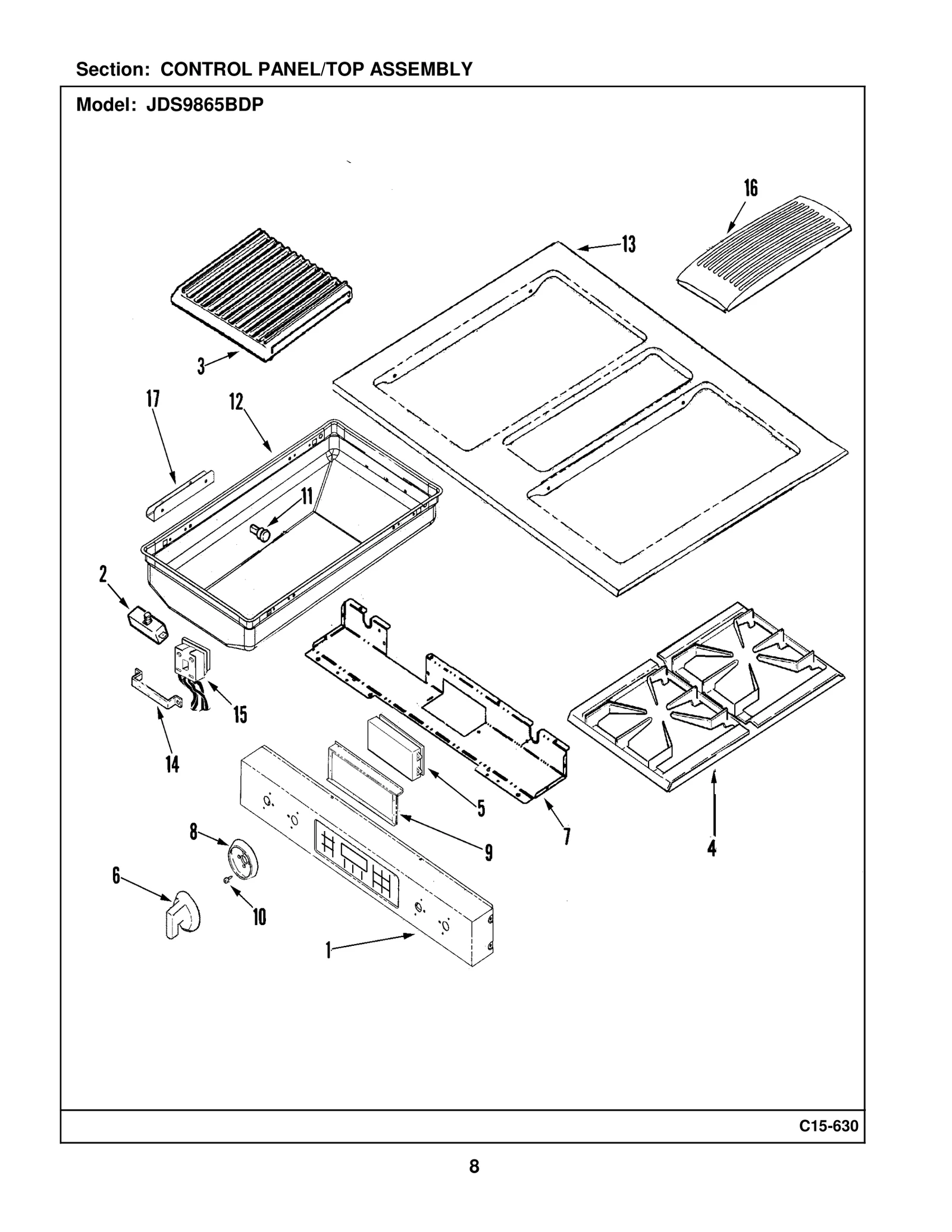 The electronic control board is NOT included.
