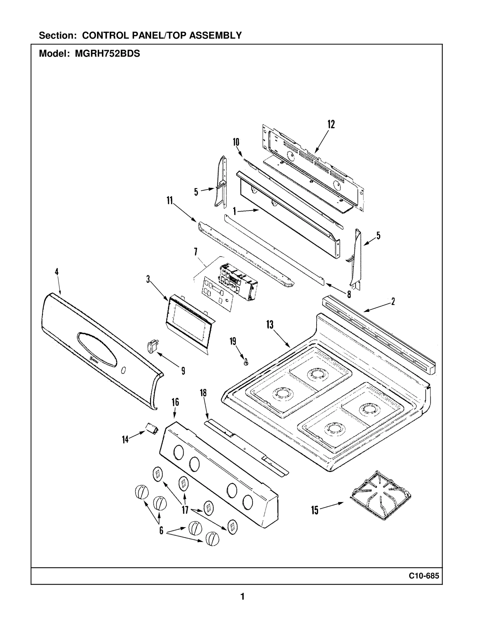 This part controls the operation of the unit.
