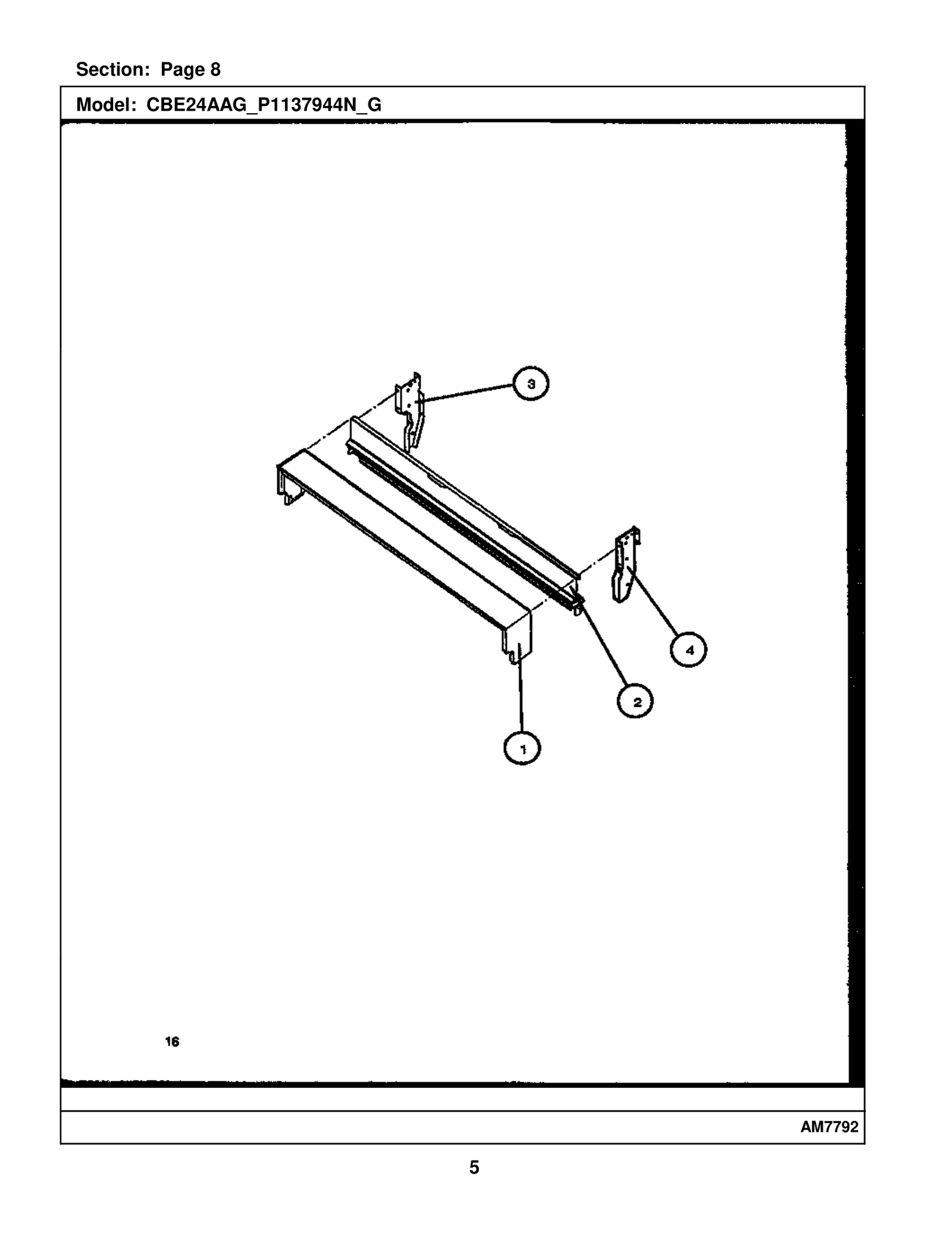 Backguard frame