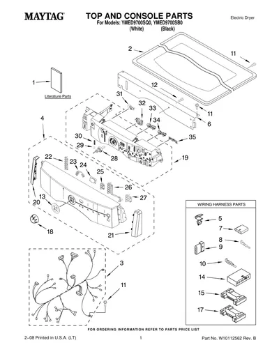 TOP AND CONSOLE PARTS