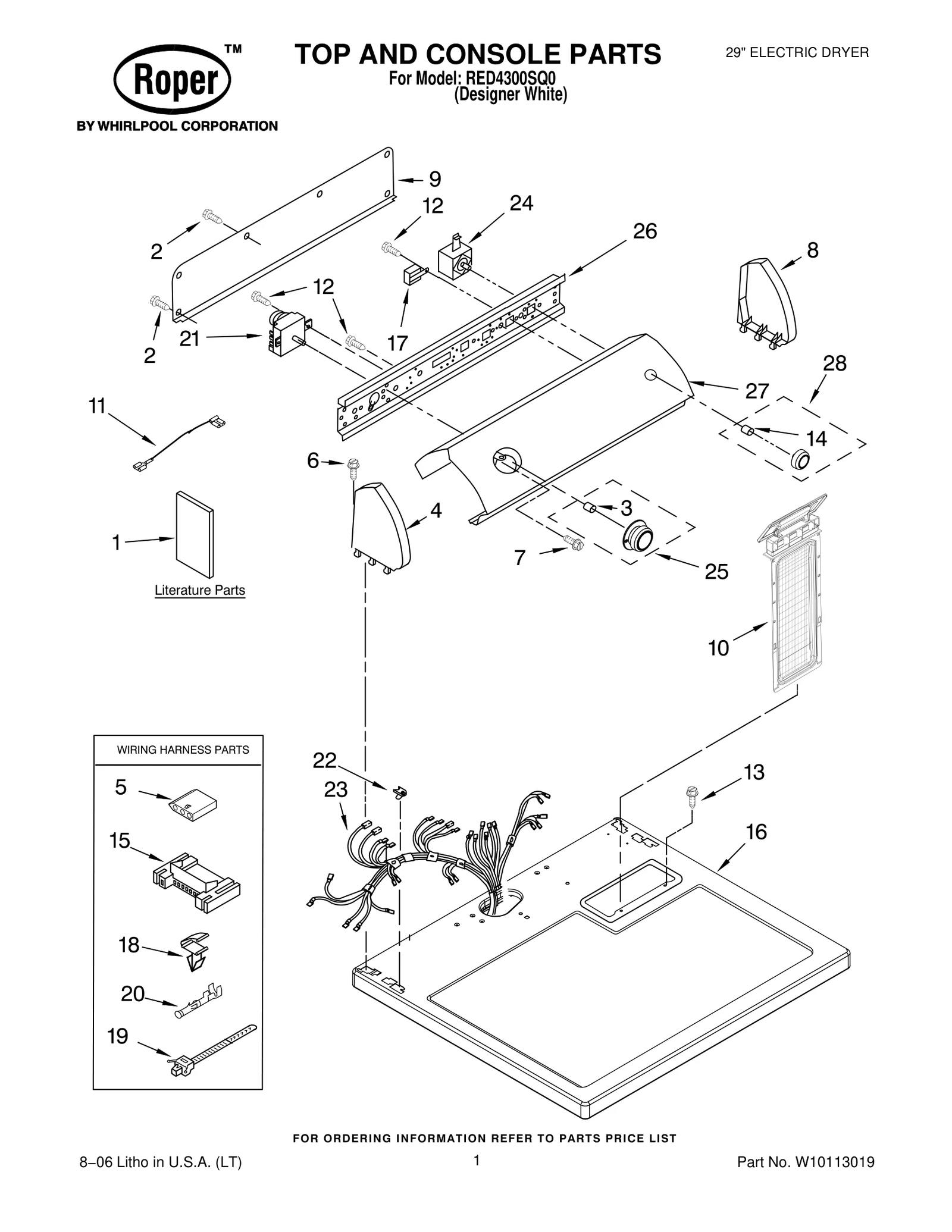 TOP AND CONSOLE PARTS