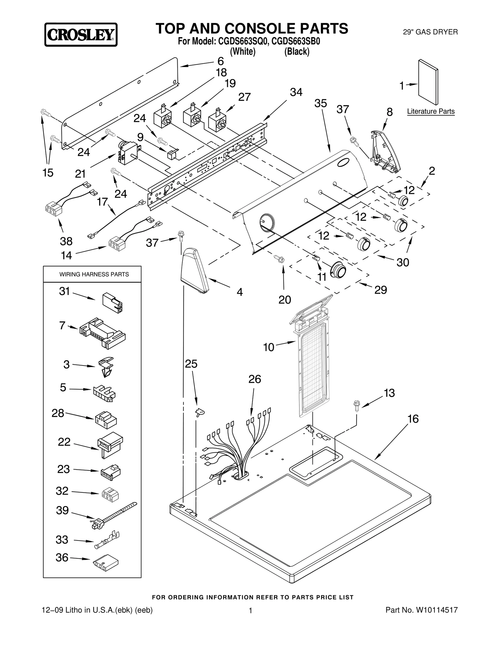 TOP AND CONSOLE PARTS