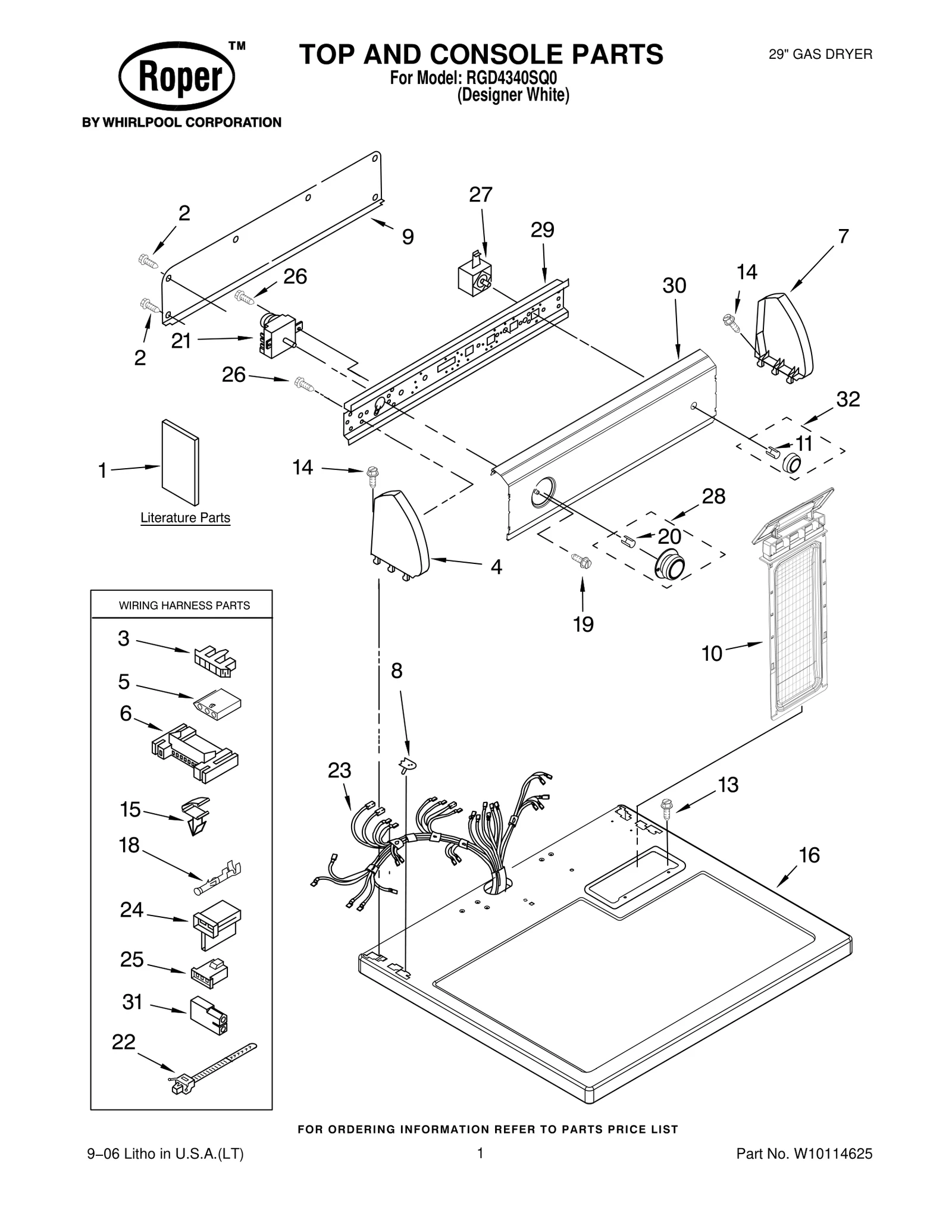 TOP AND CONSOLE PARTS