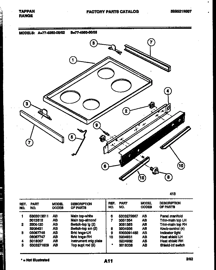 COOKTOP PARTS