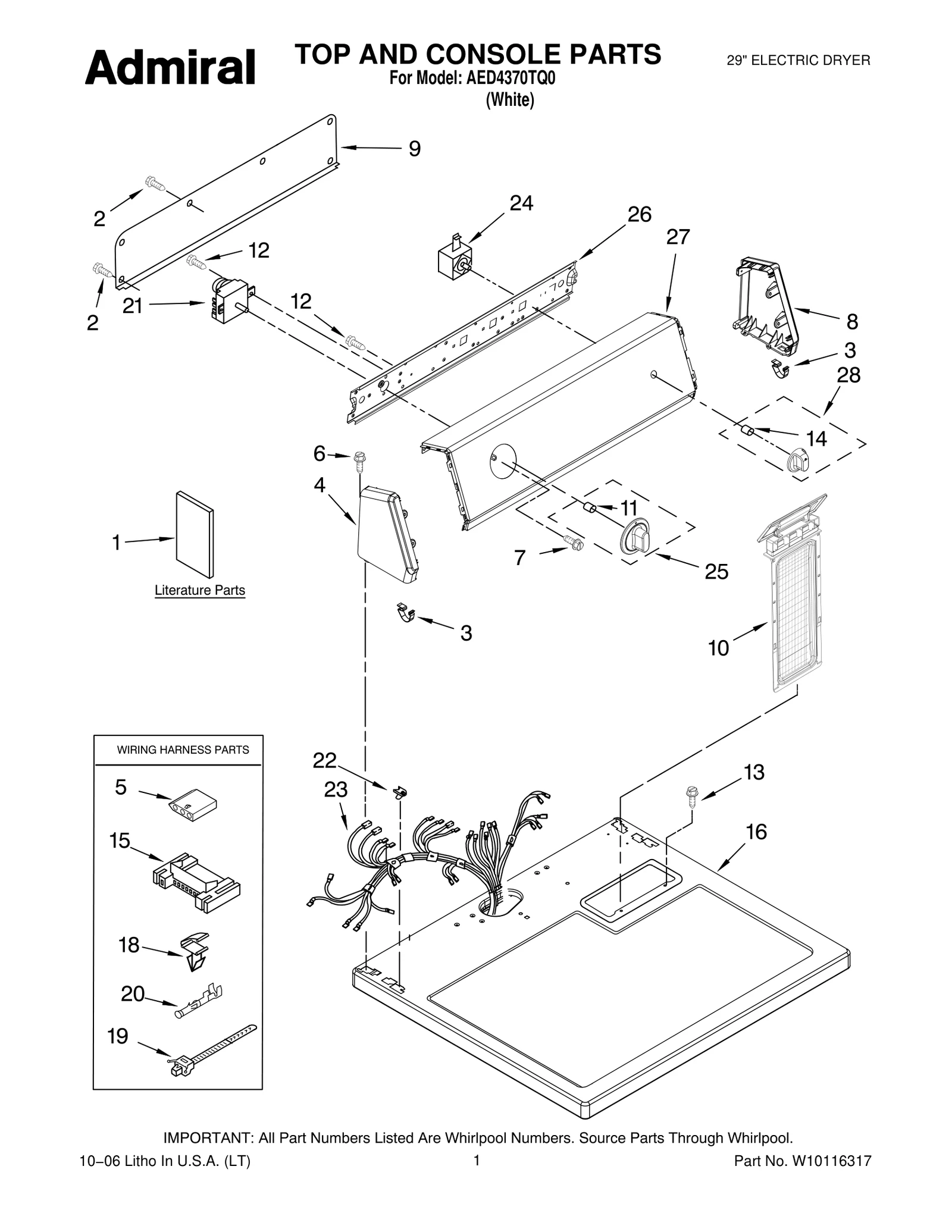 TOP AND CONSOLE PARTS