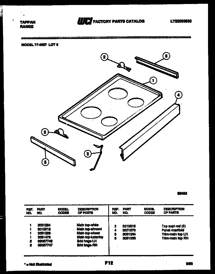 COOKTOP PARTS