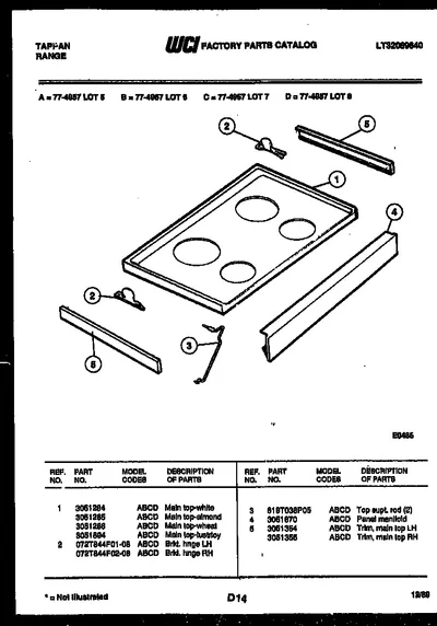 COOKTOP PARTS